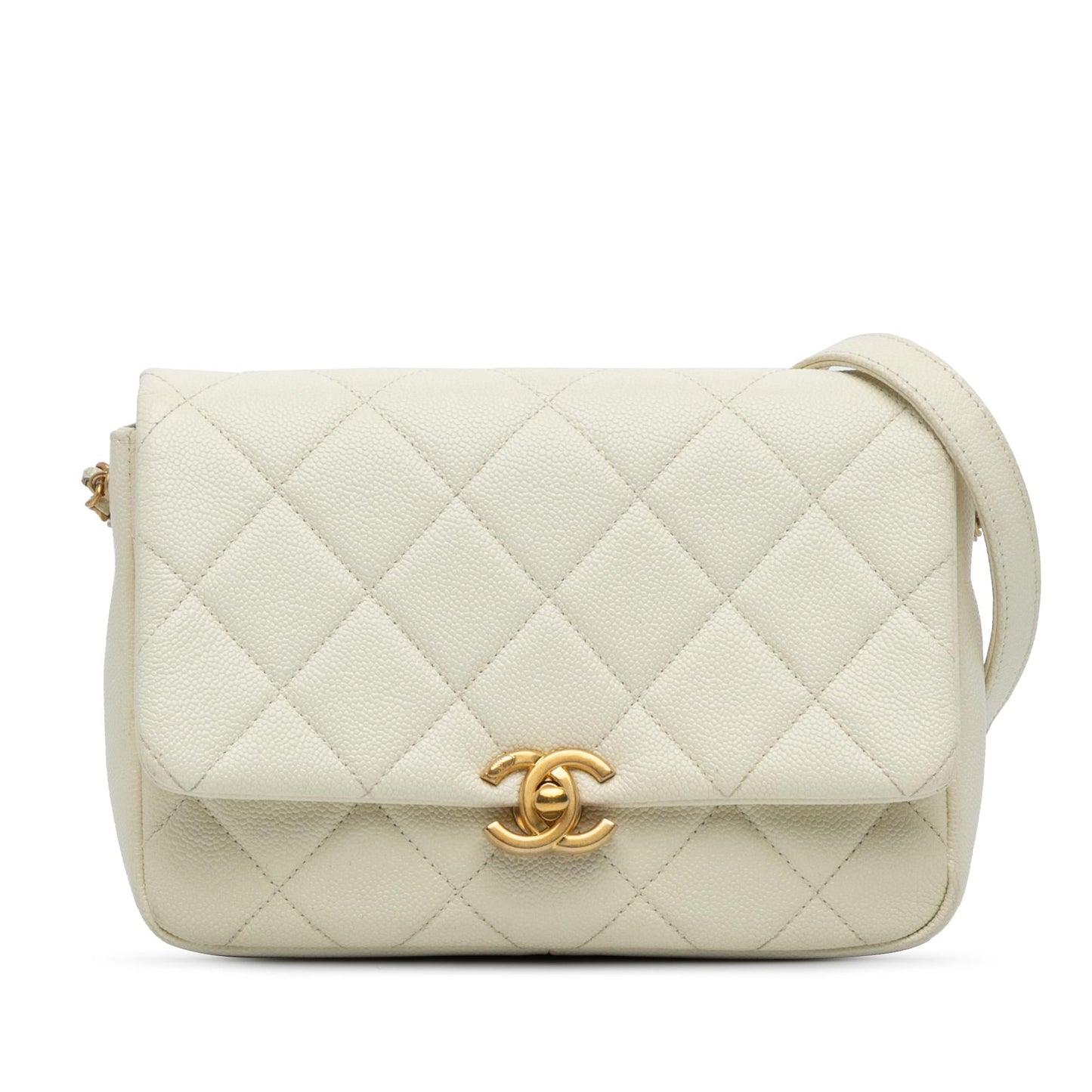 Chanel Quilted Caviar Melody Flap Small Handbag Flap 4