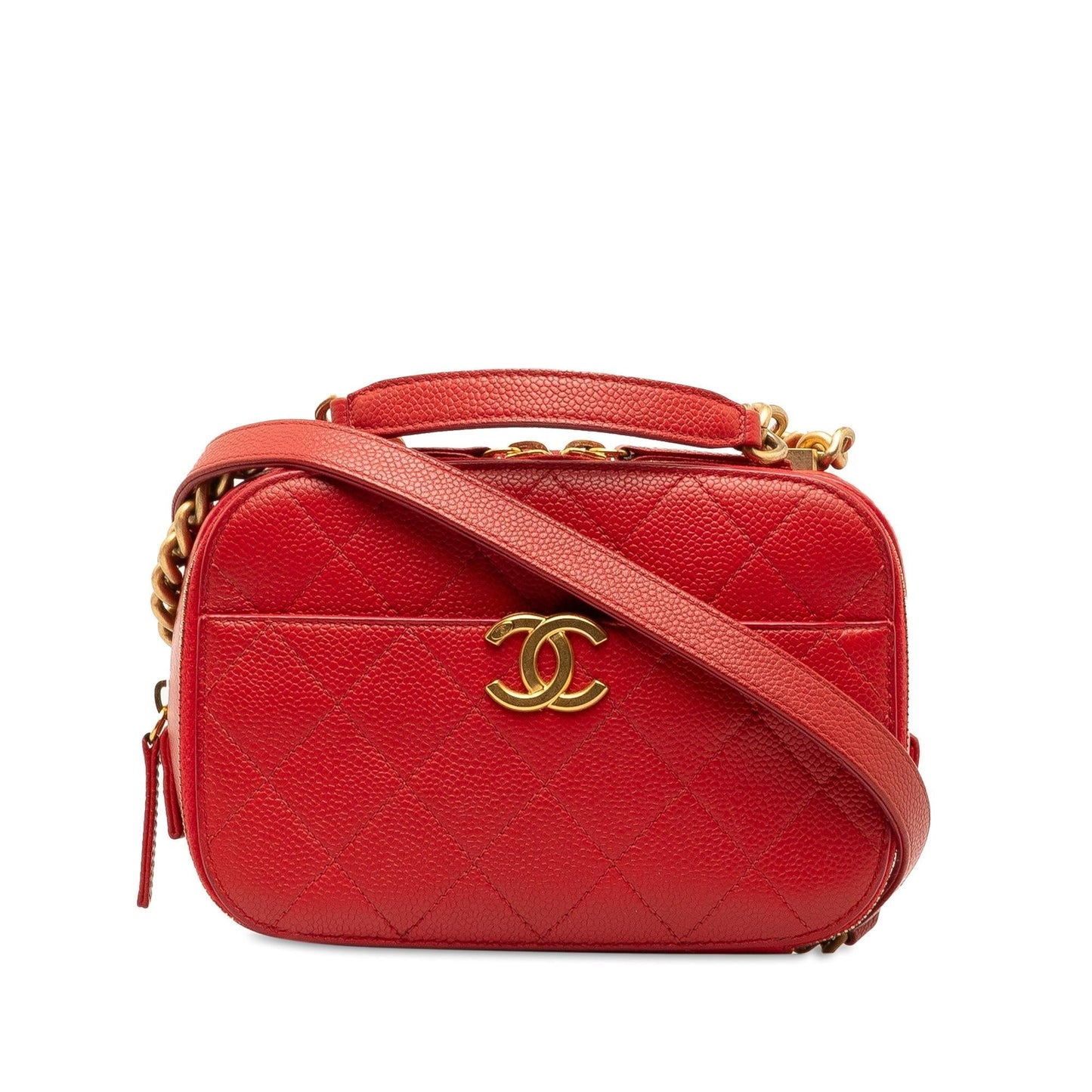Chanel Quilted Caviar Top Handle Camera SHG-t5q9uY Small Crossbody Bag