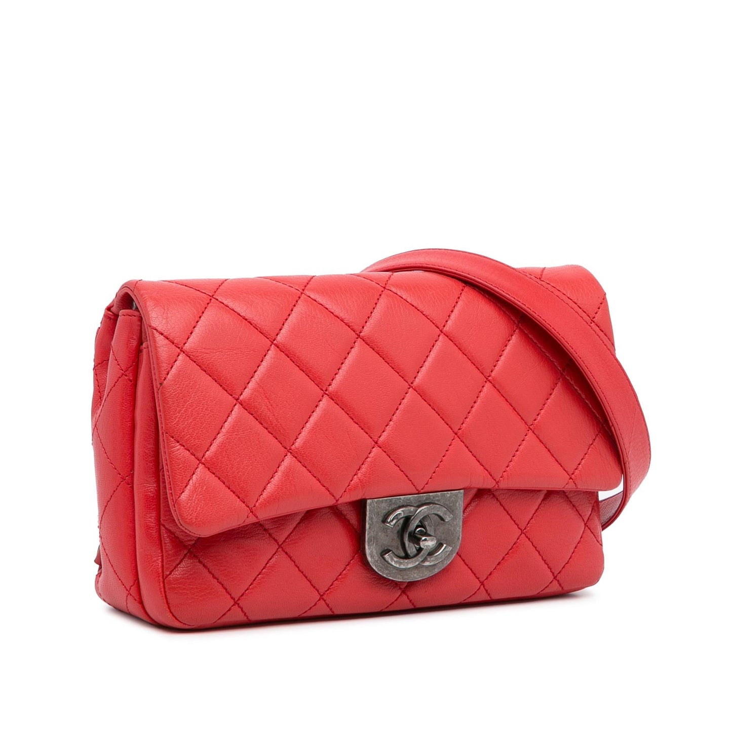 Chanel Quilted Goatskin Double Carry Waist Flap Small Handbag Flap 1