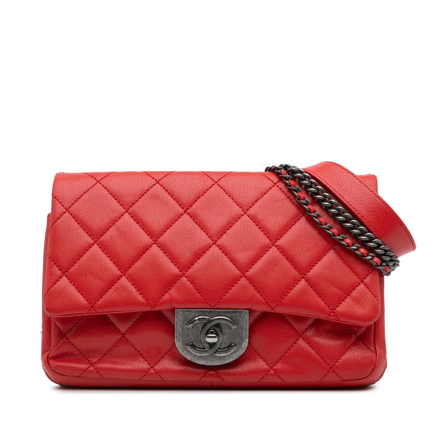 Chanel Quilted Goatskin Double Carry Waist Flap Small Handbag Flap 4