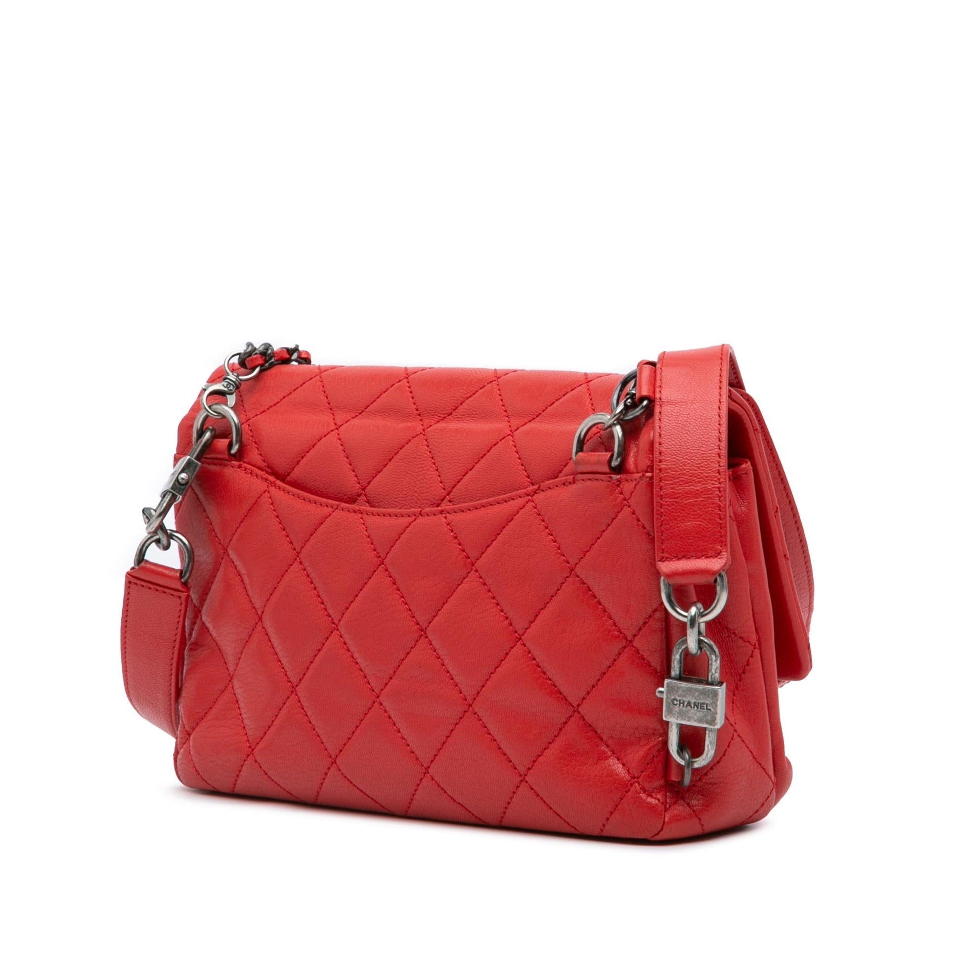 Chanel Quilted Goatskin Double Carry Waist Flap Small Handbag Flap 4