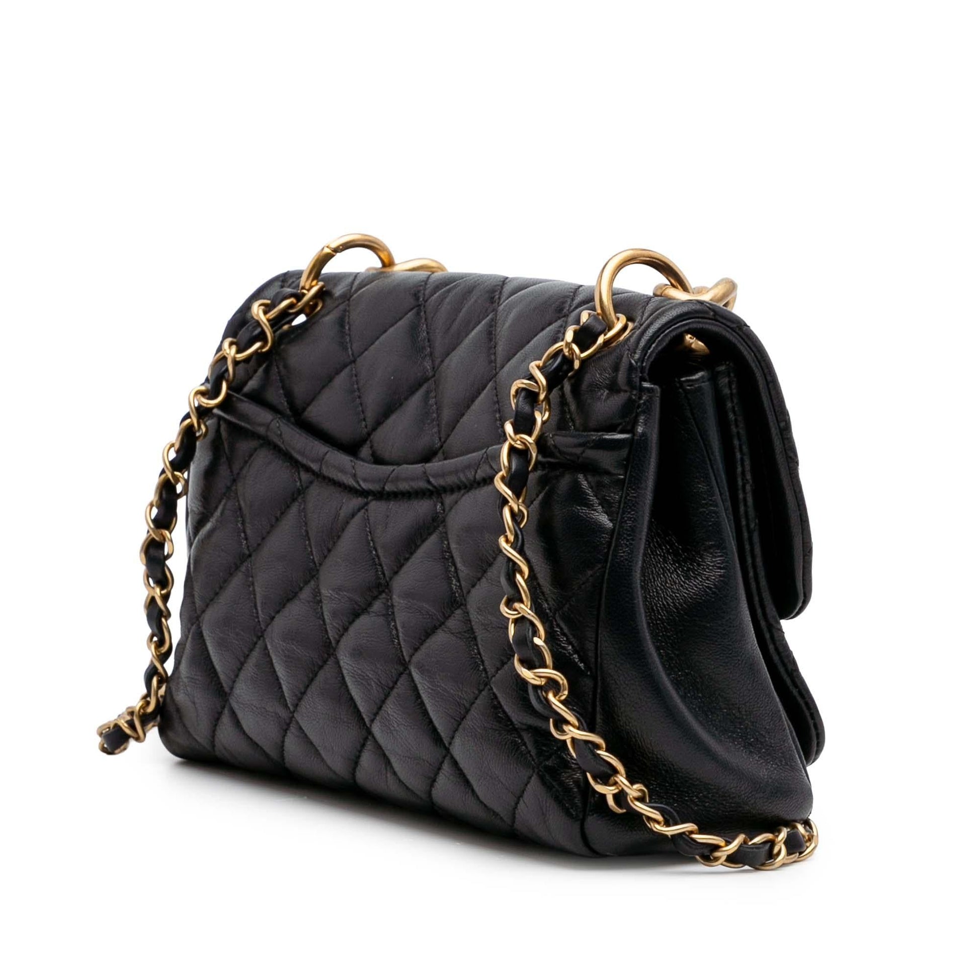 Chanel Quilted Lambskin Link Flap Small Handbag