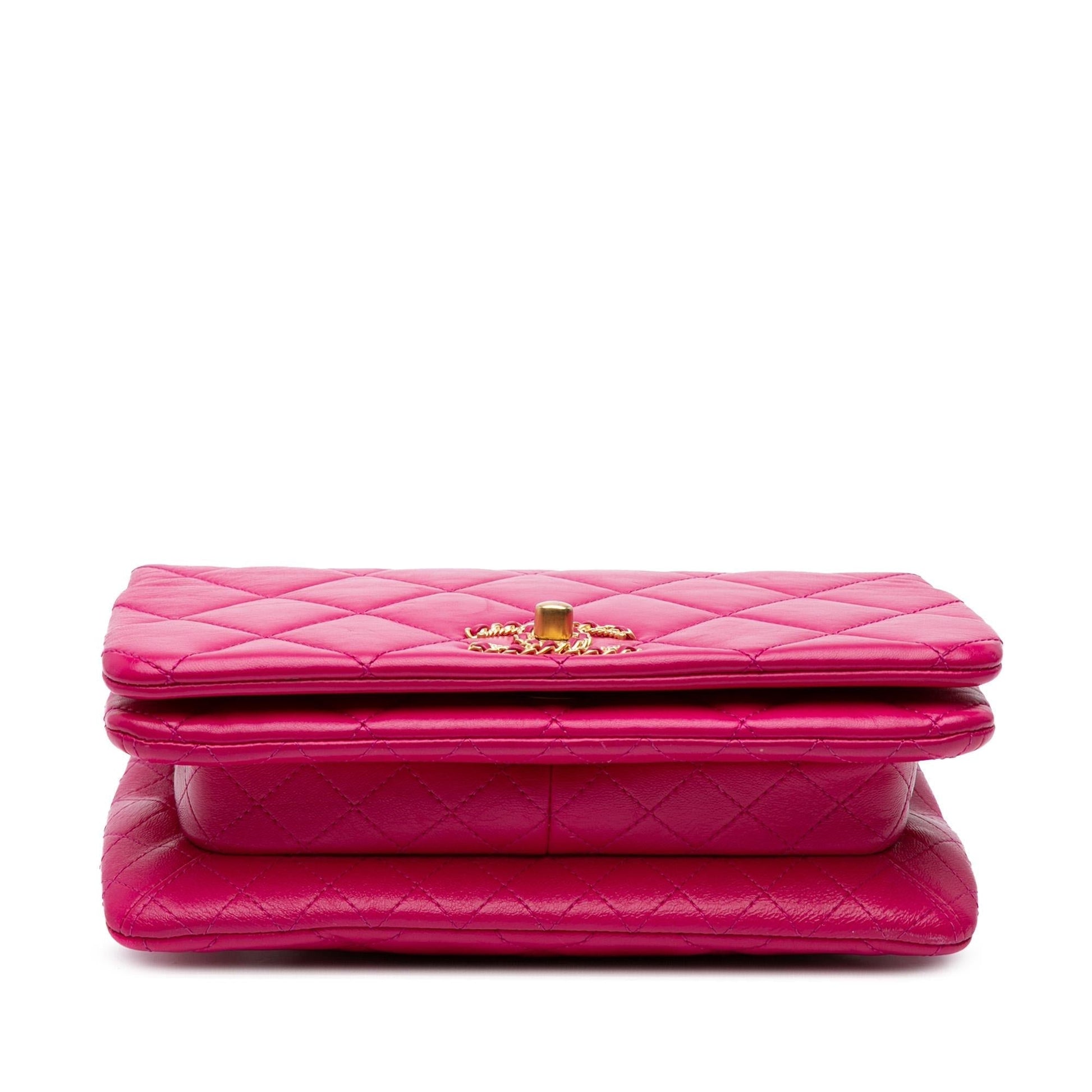 Chanel Quilted Lambskin On Flap Small Handbag