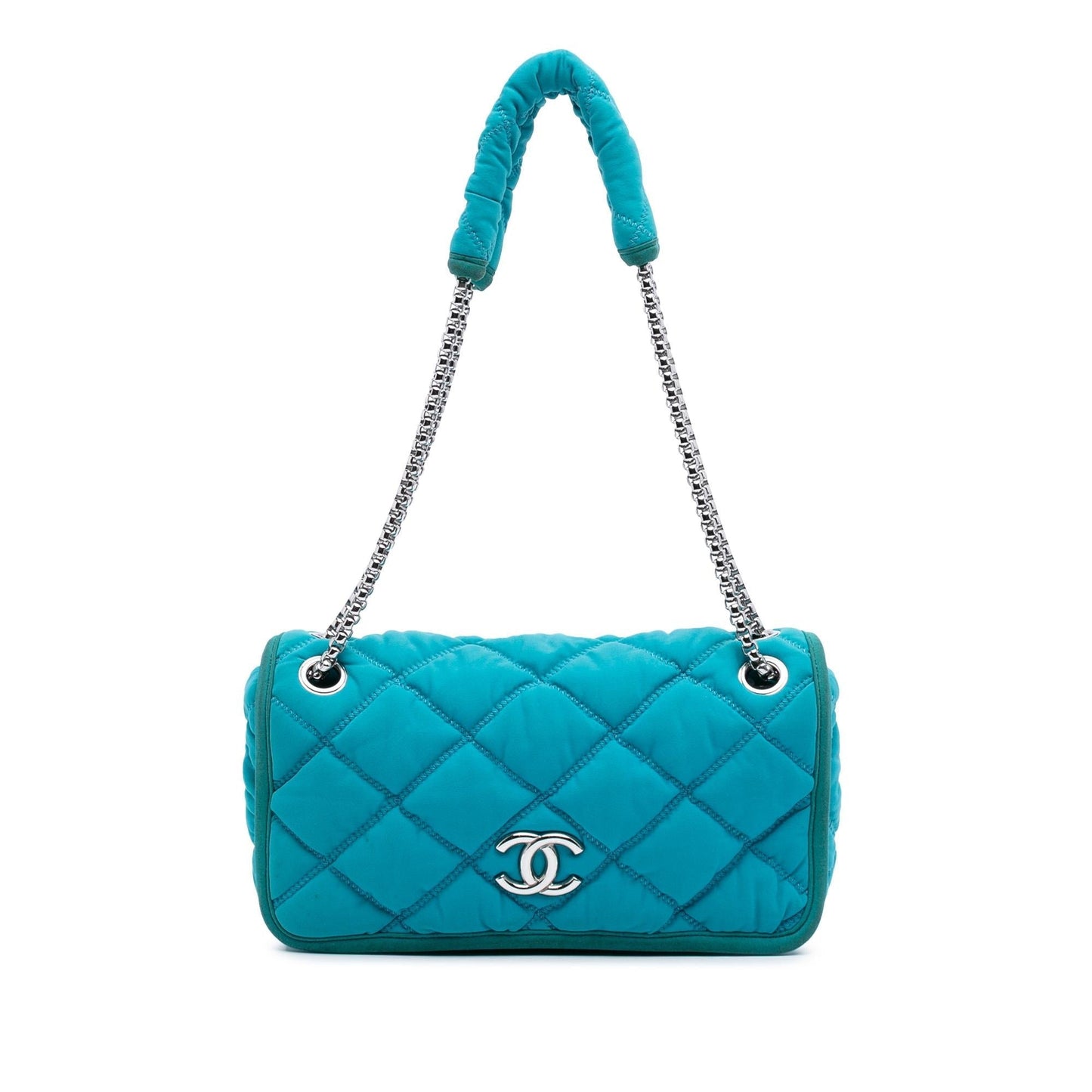 Chanel Quilted Nylon Bubble Flap Small Handbag