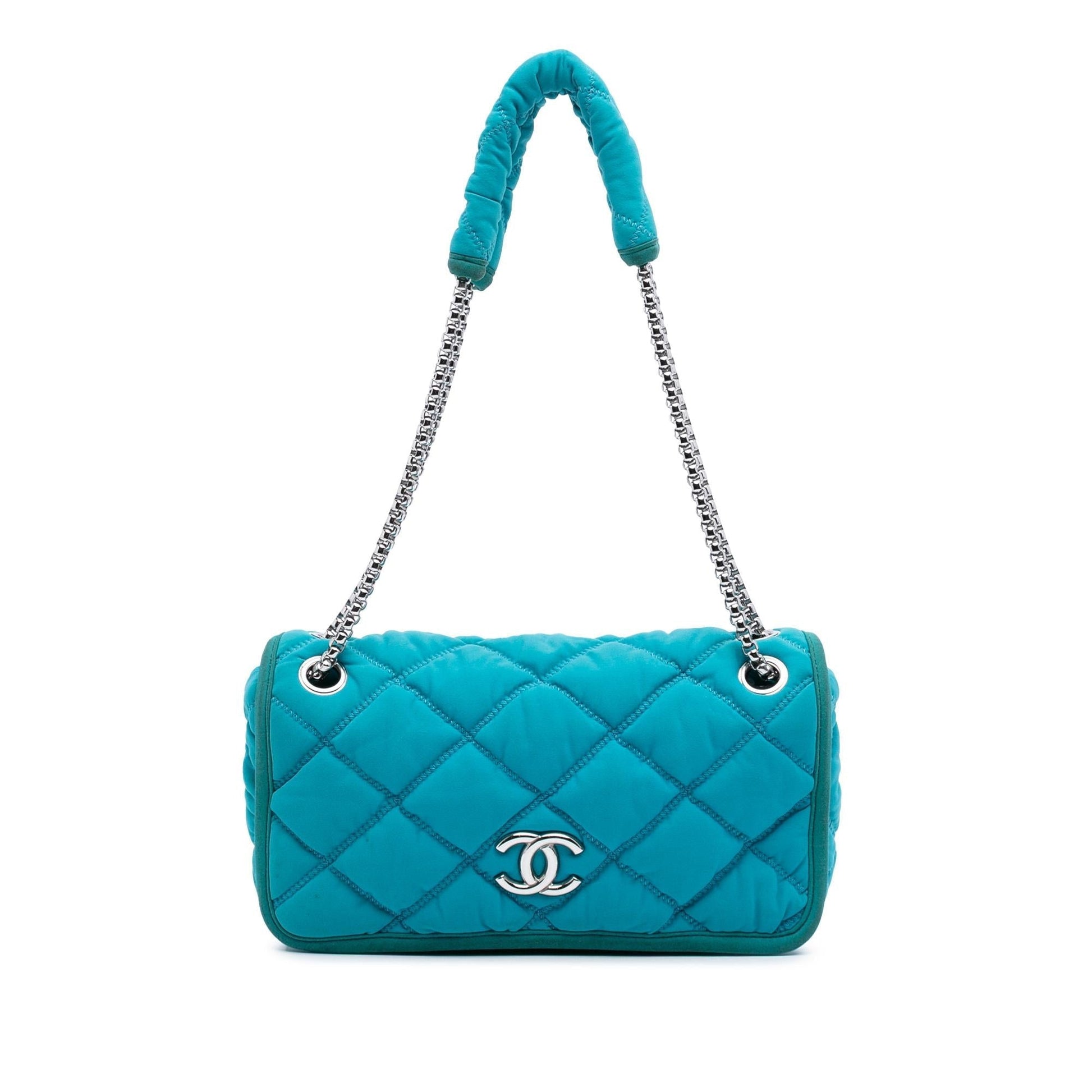 Chanel Quilted Nylon Bubble Flap Small Handbag
