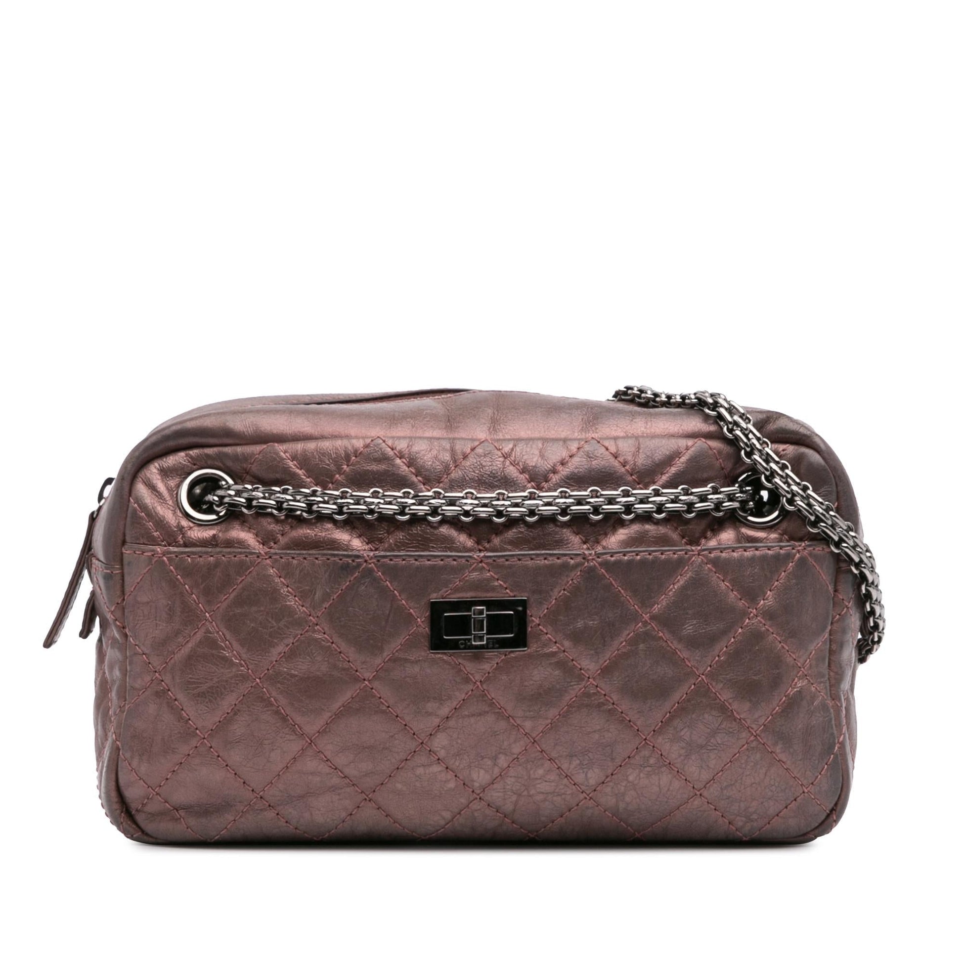Chanel Reissue 2.55 Quilted Aged Calfskin Camera Small Crossbody Bag