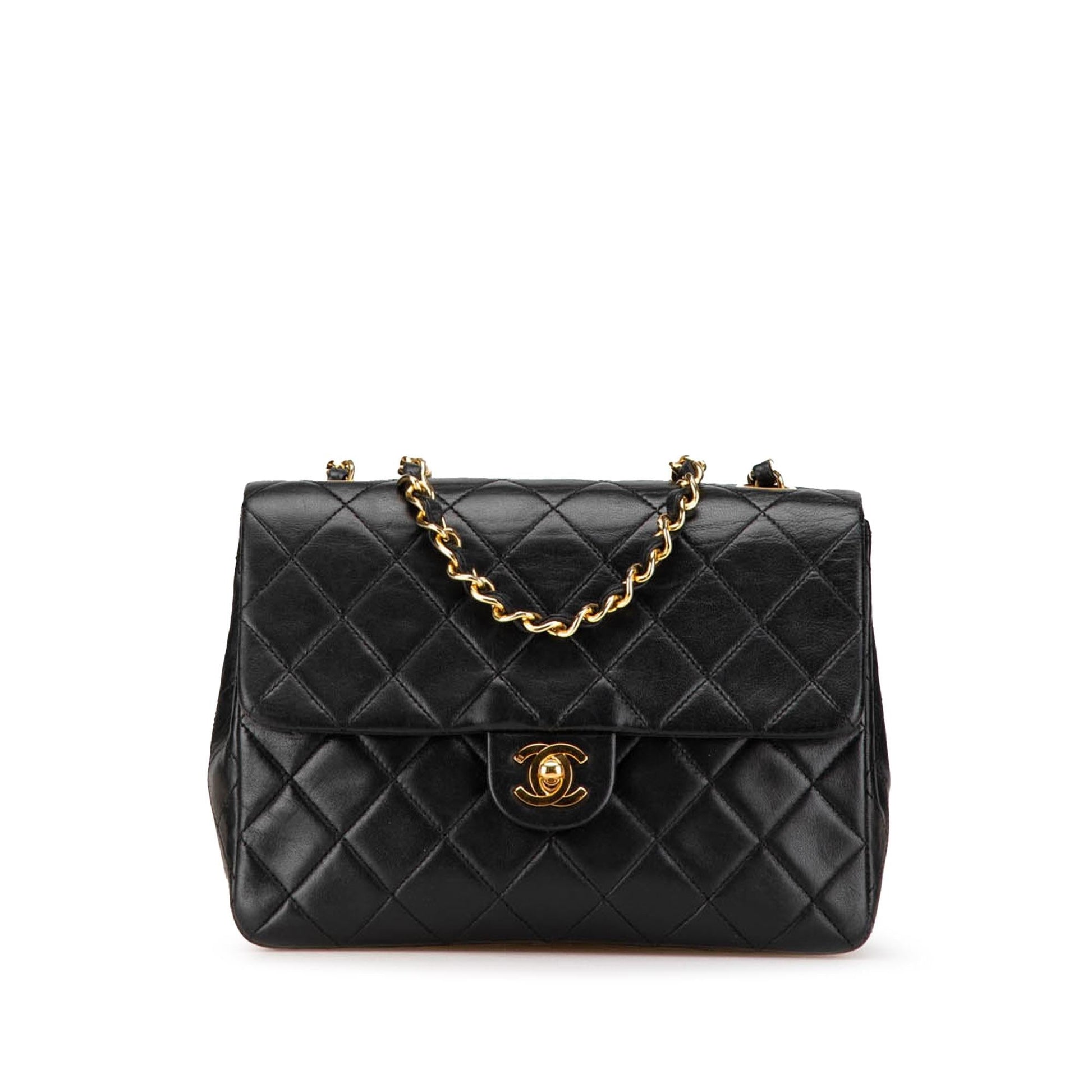 Chanel Square Quilted Lambskin Flap Small Handbag