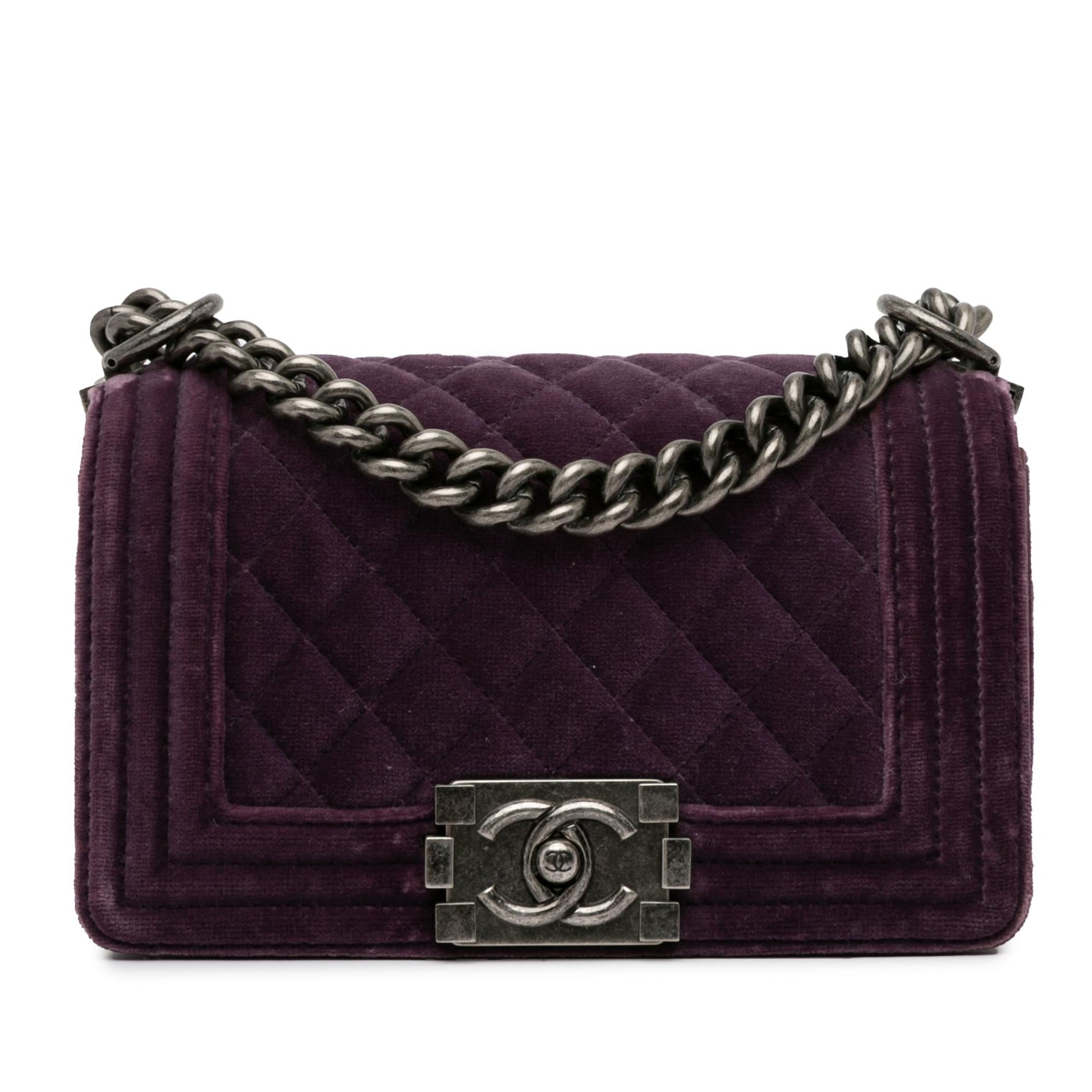Chanel Velvet Boy Flap SHG-rAA1LD Small Shoulder Bag
