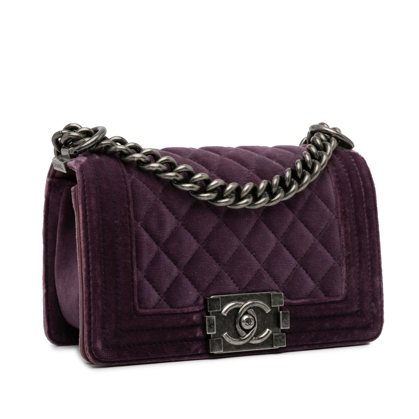 Chanel Velvet Boy Flap SHG-rAA1LD Small Shoulder Bag