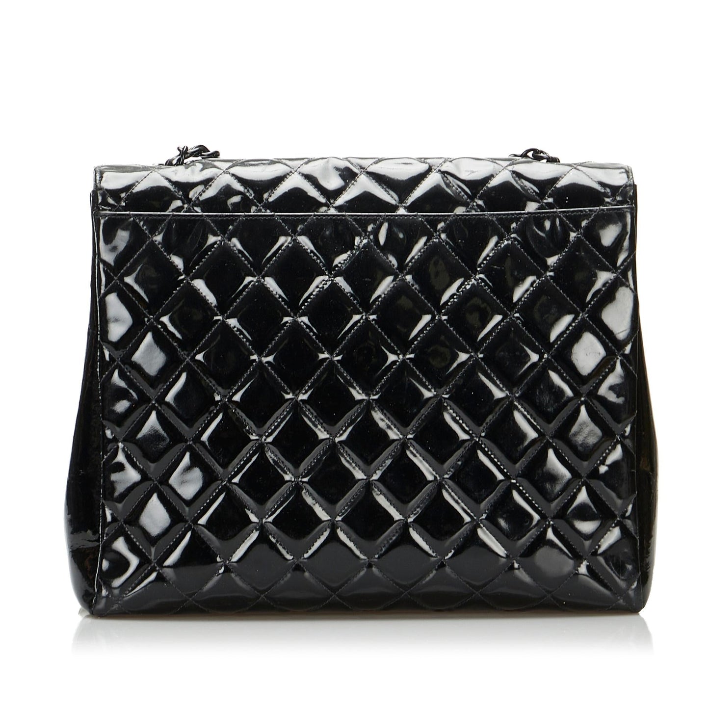 Chanel So Matelasse Patent Single Flap SHG-eJHtIM Black Leather Shoulder Bag