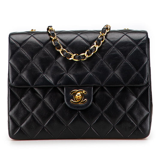 Chanel Square Quilted Lambskin Single Flap Handbag