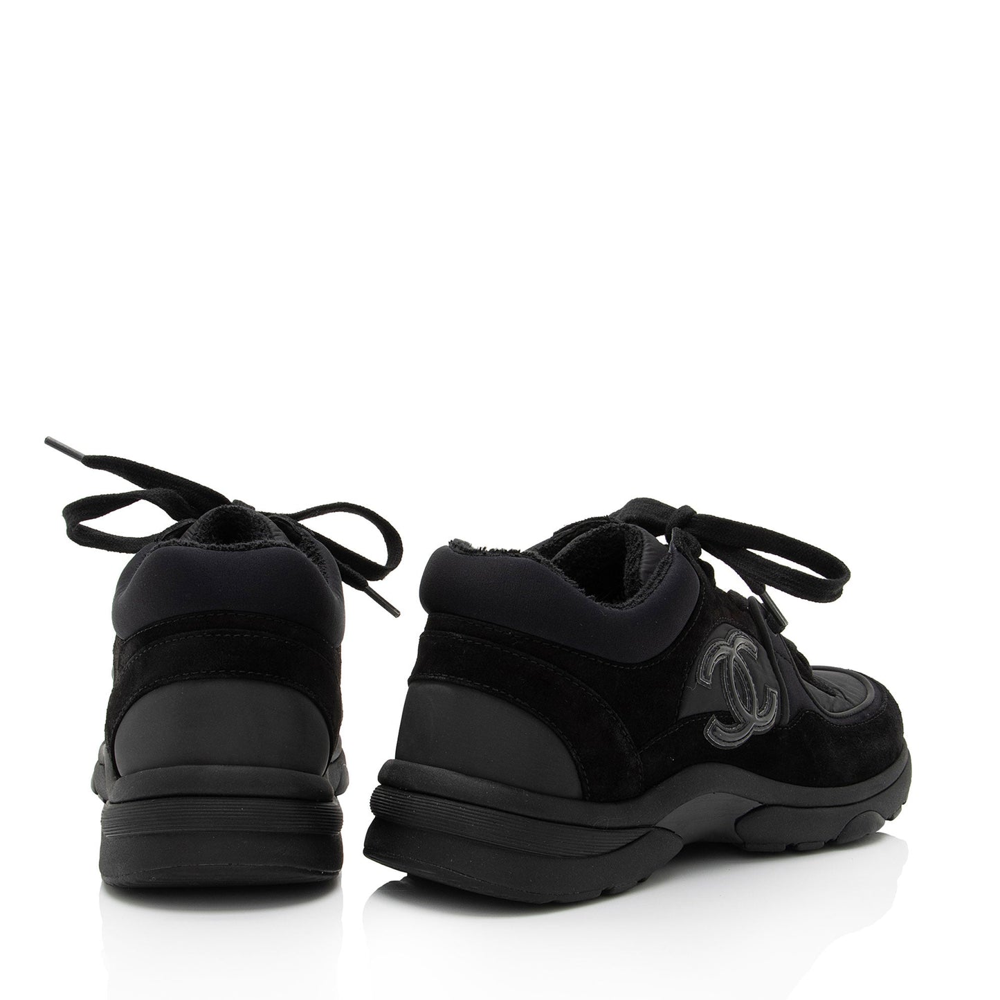 Suede Calfskin CC Sneakers - Size 7.5 / 37.5 () Signature