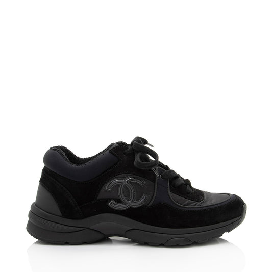 Suede Calfskin CC Sneakers - Size 7.5 / 37.5 () Signature