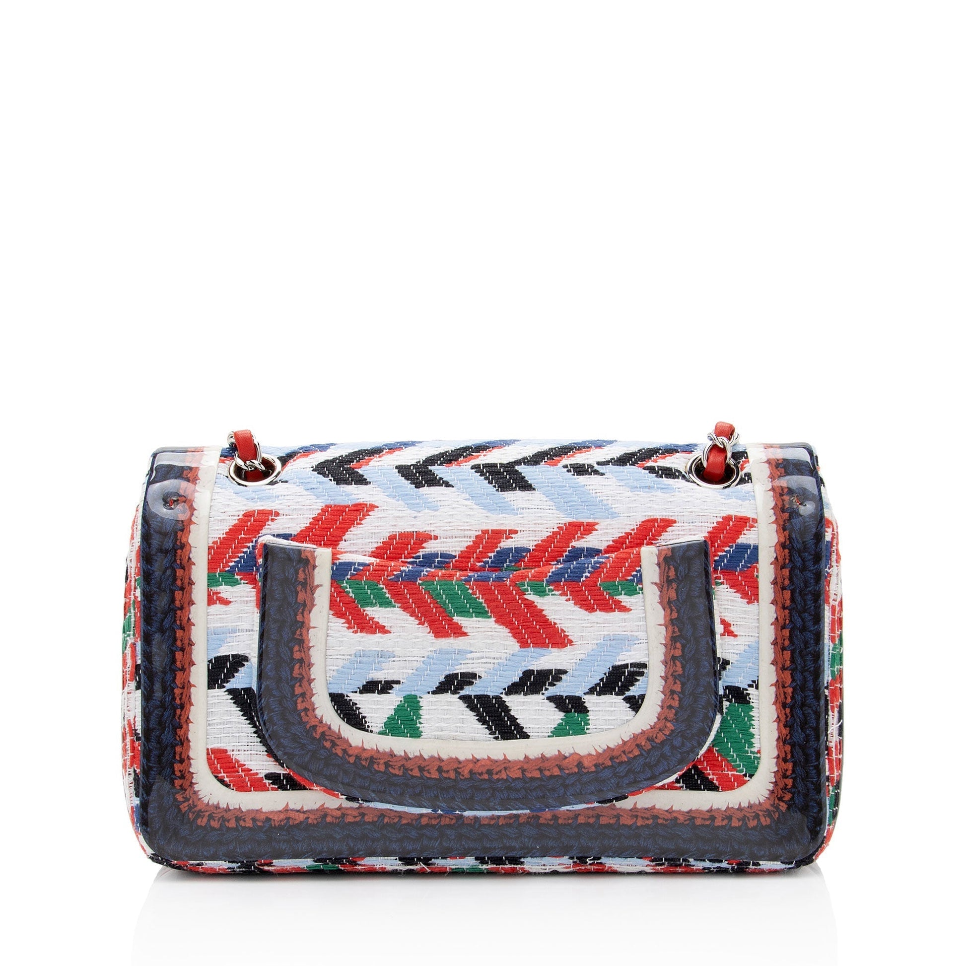 Chanel Tweed Braided Classic Double Flap SHF-Mow7cj Shoulder Bag