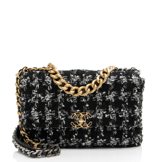 Chanel Tweed Houndstooth 19 Flap Shoulder Bag Shoulder Bag