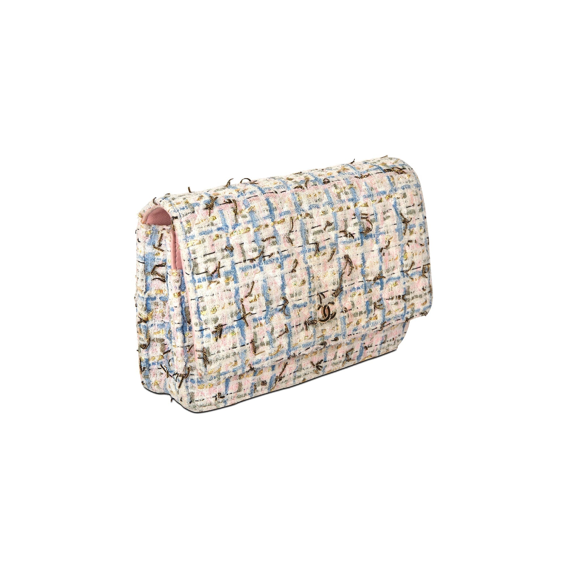Chanel Tweed Quilted Classic Charms on Key Chain