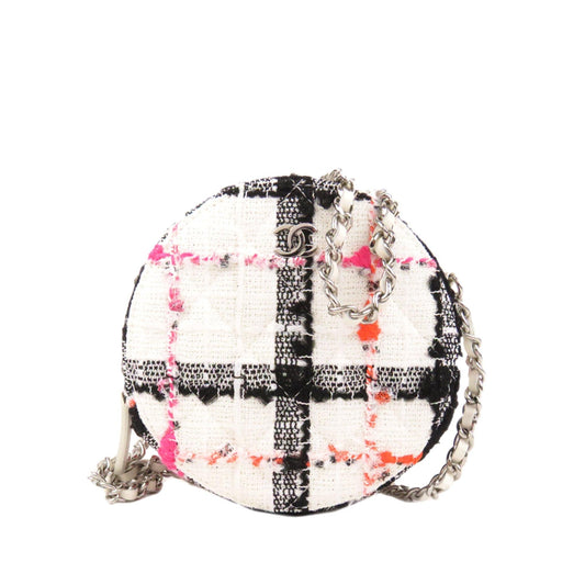 Chanel Tweed Round SHG-jox5Cf Clutch Bag