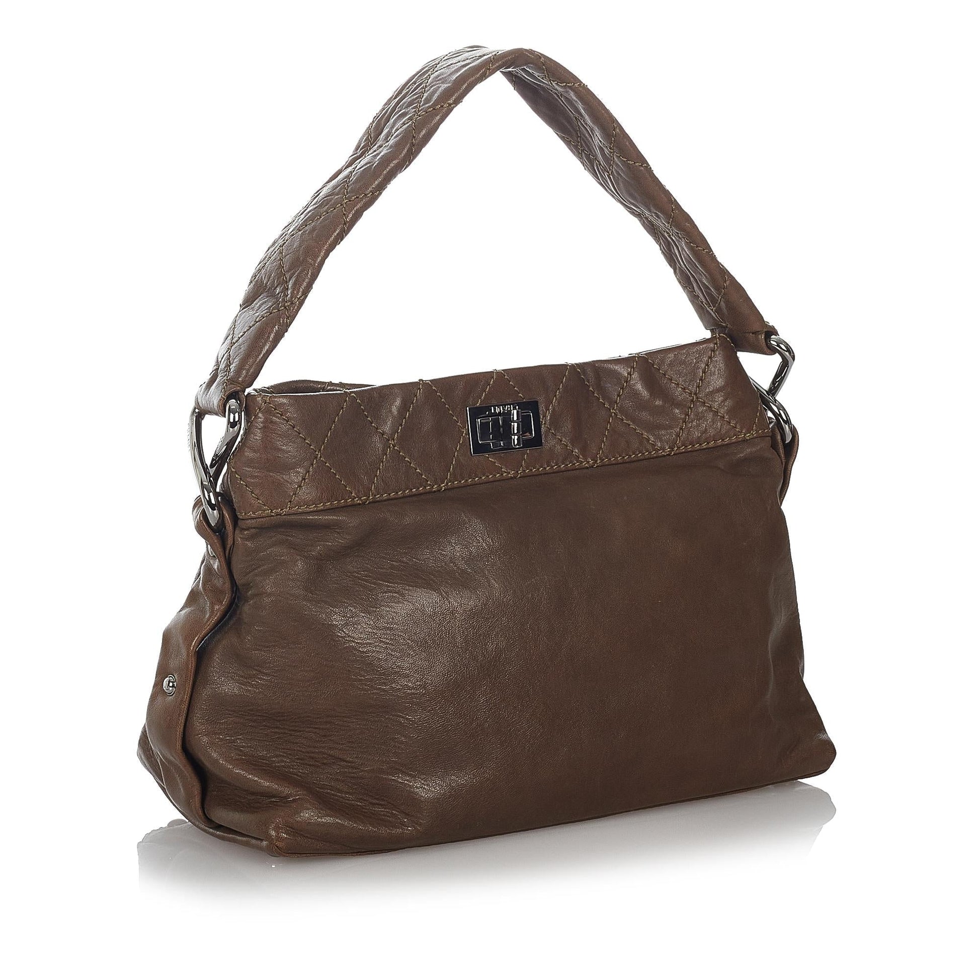 Chanel Wild Stitch Lambskin SHG Leather Shoulder Bag