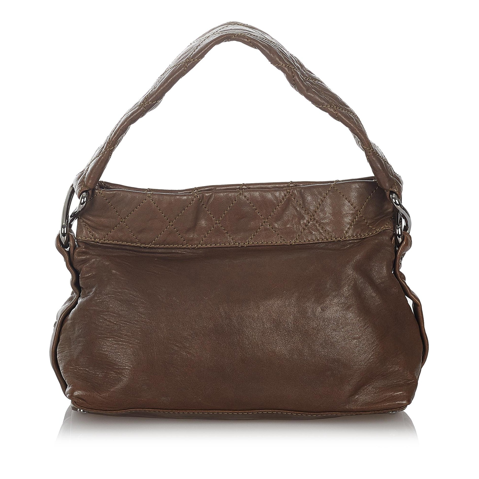 Chanel Wild Stitch Lambskin SHG-a7mS1k Leather Shoulder Bag