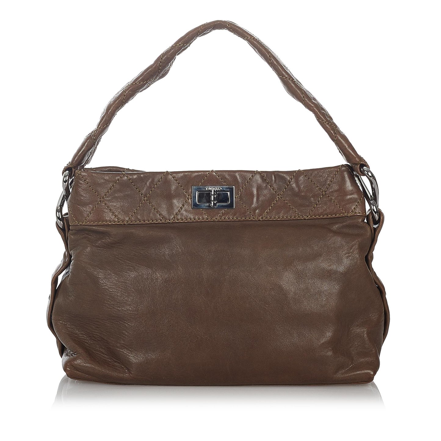 Chanel Wild Stitch Lambskin SHG-a7mS1k Leather Shoulder Bag