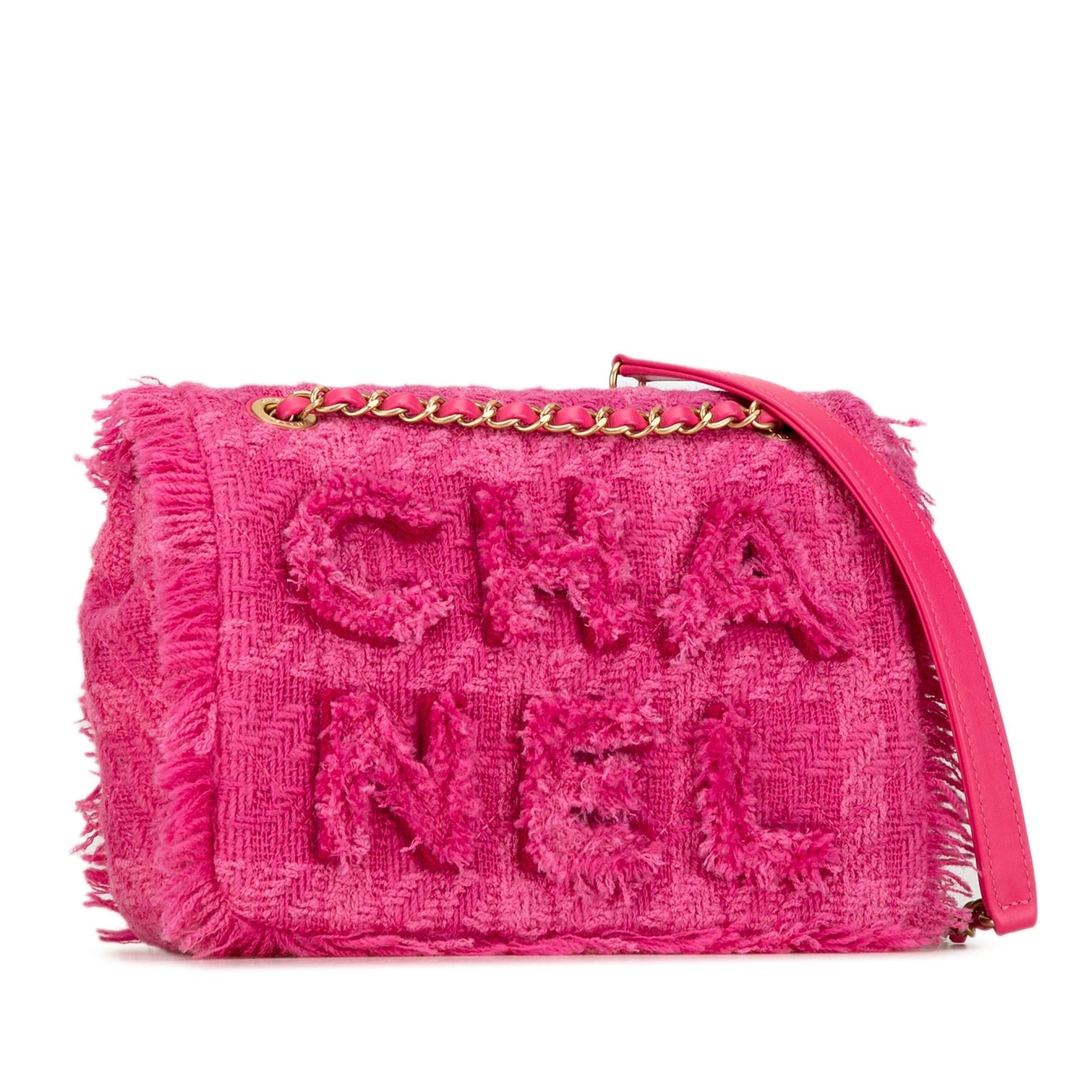 Chanel Wool Tweed Giant Logo Flap SHG-cgNjh5 Handbag