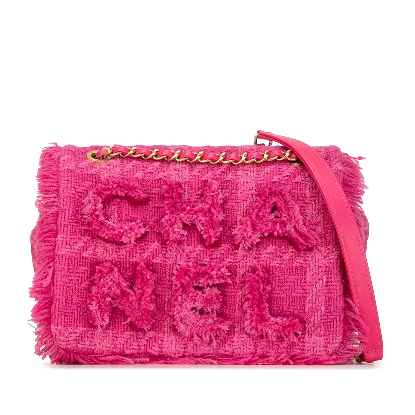 Chanel Wool Tweed Giant Logo Flap SHG-QVYxbc Handbag