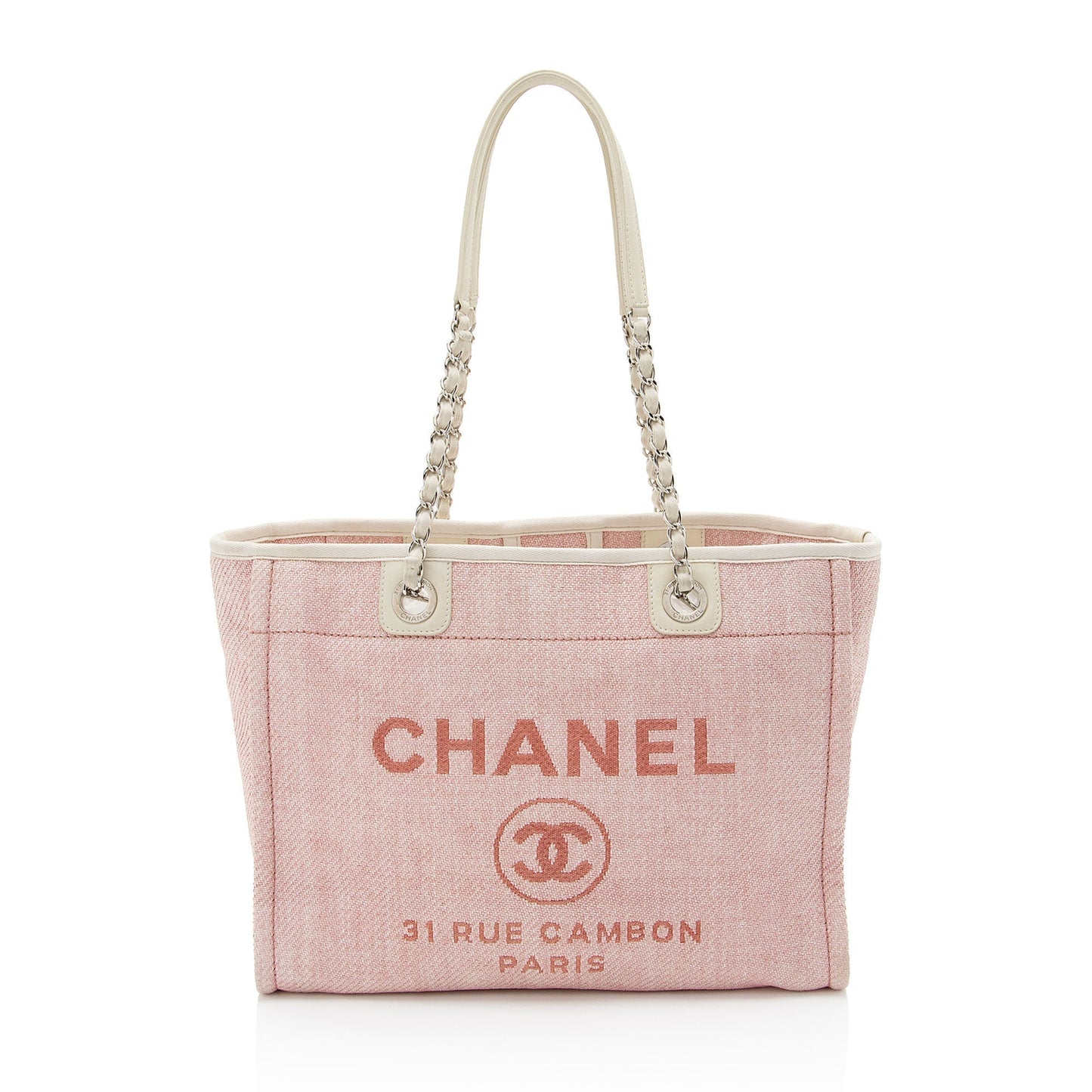 Chanel Woven Straw Deauville Small Tote Bag