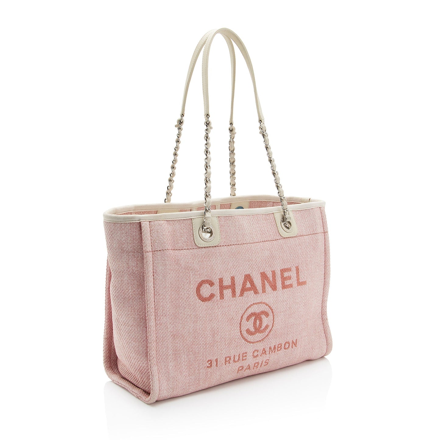 Chanel Woven Straw Deauville Small Tote Bag