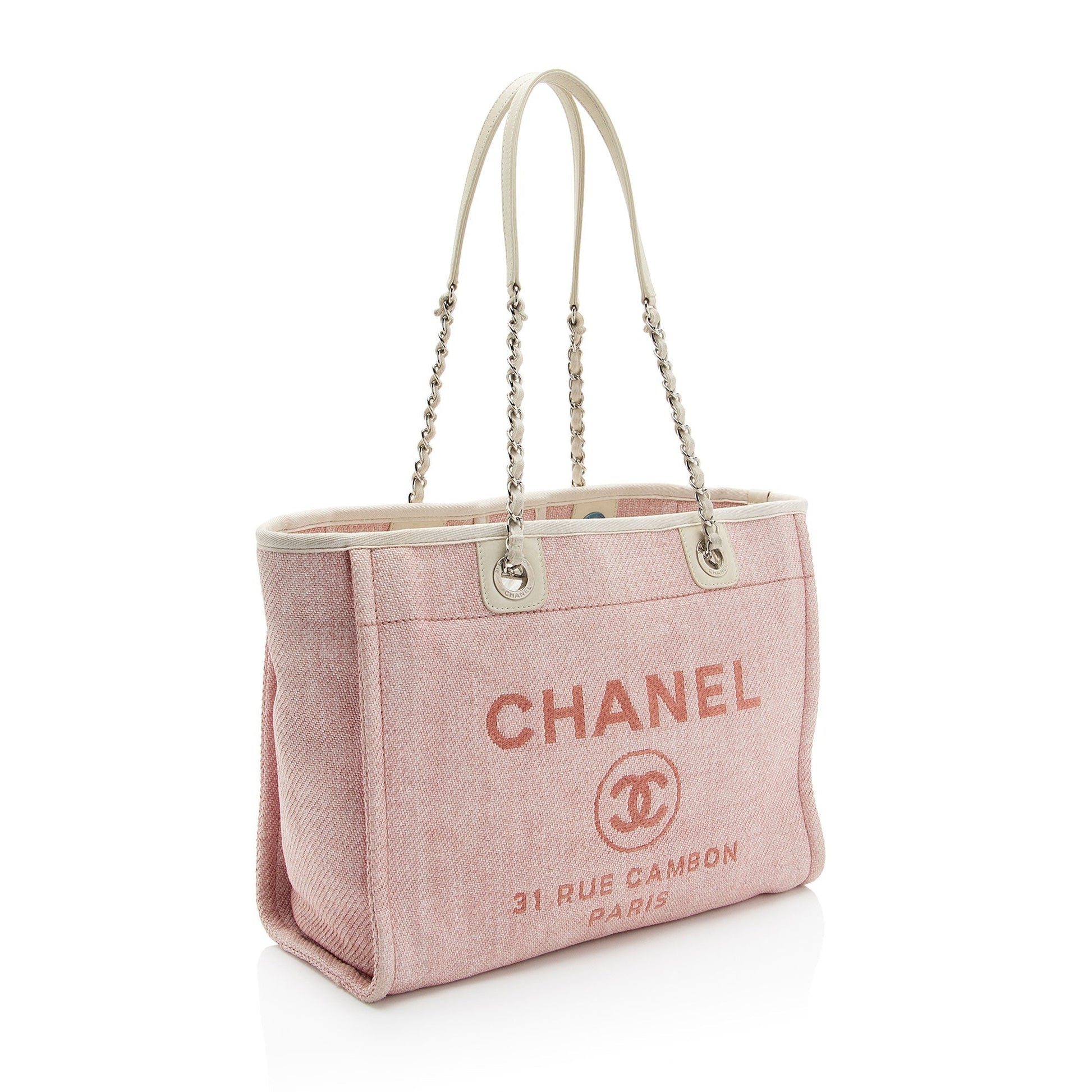 Chanel Woven Straw Deauville Small Tote Bag