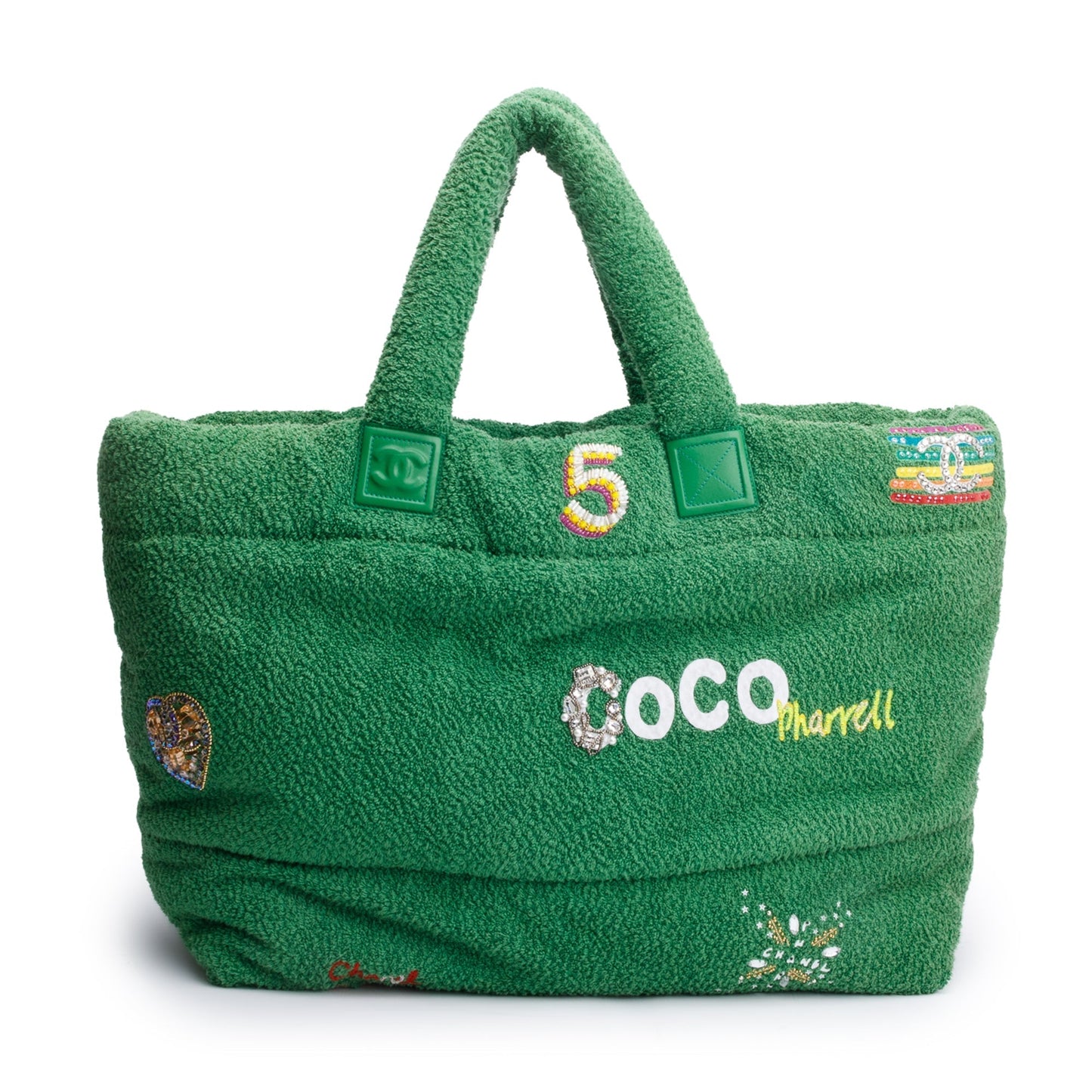 Chanel x Pharrell Williams Terry Cloth Green Travel Bag