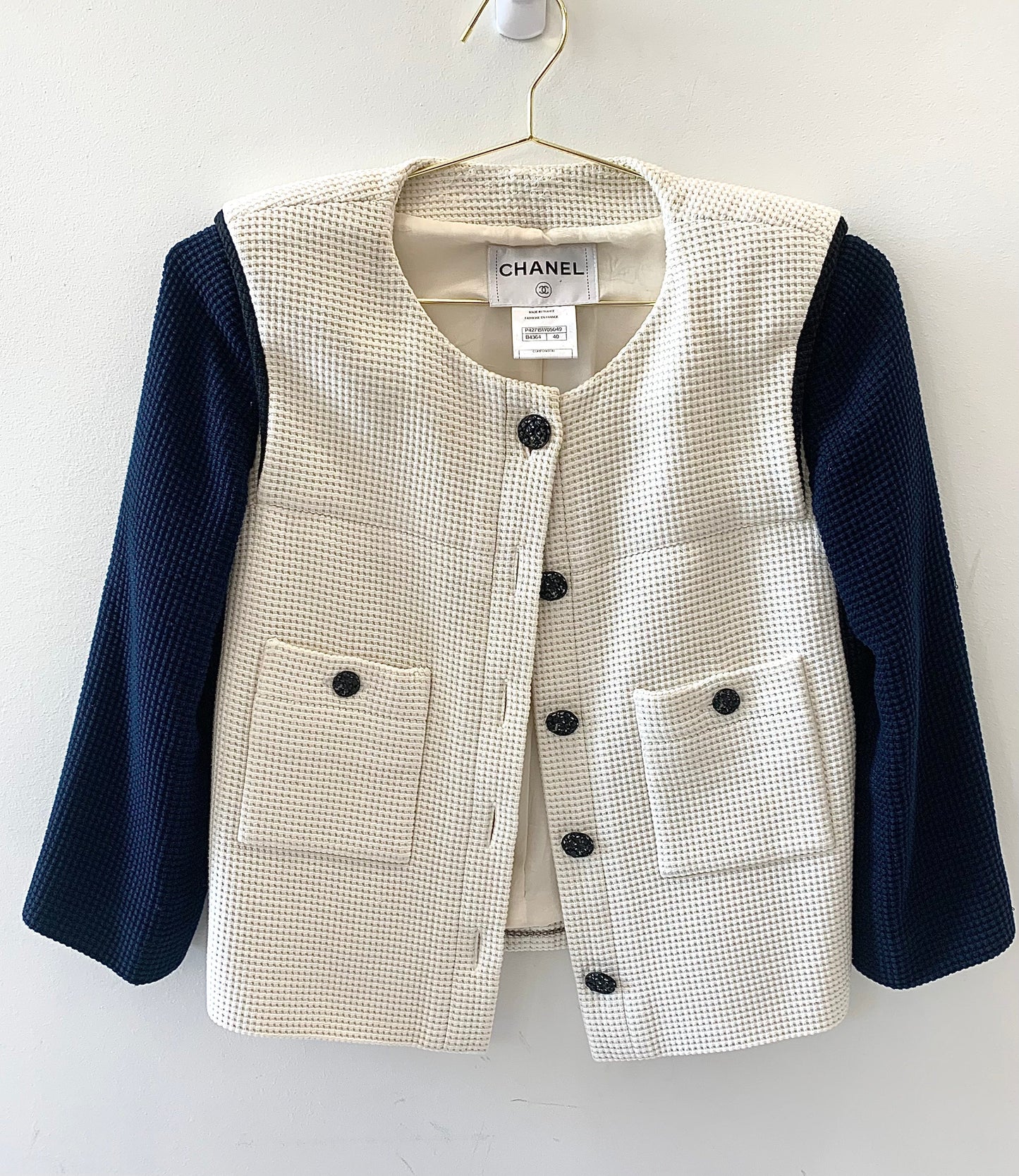 Chanel BLAZER White Blue Handbag