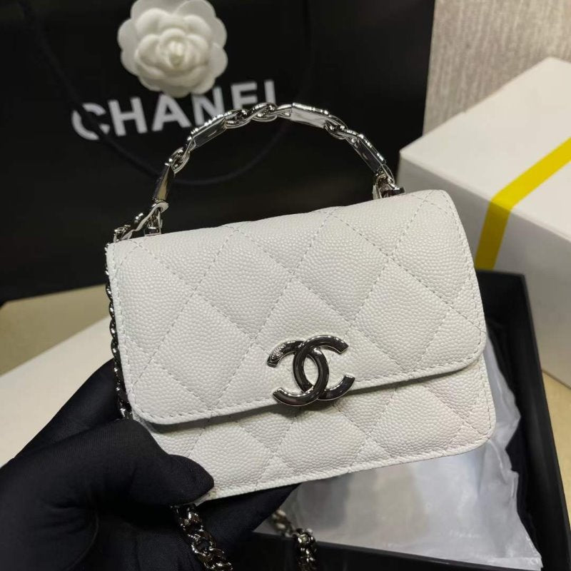 Chanel Enamel Handle Bag Handbag Bag Bg02146