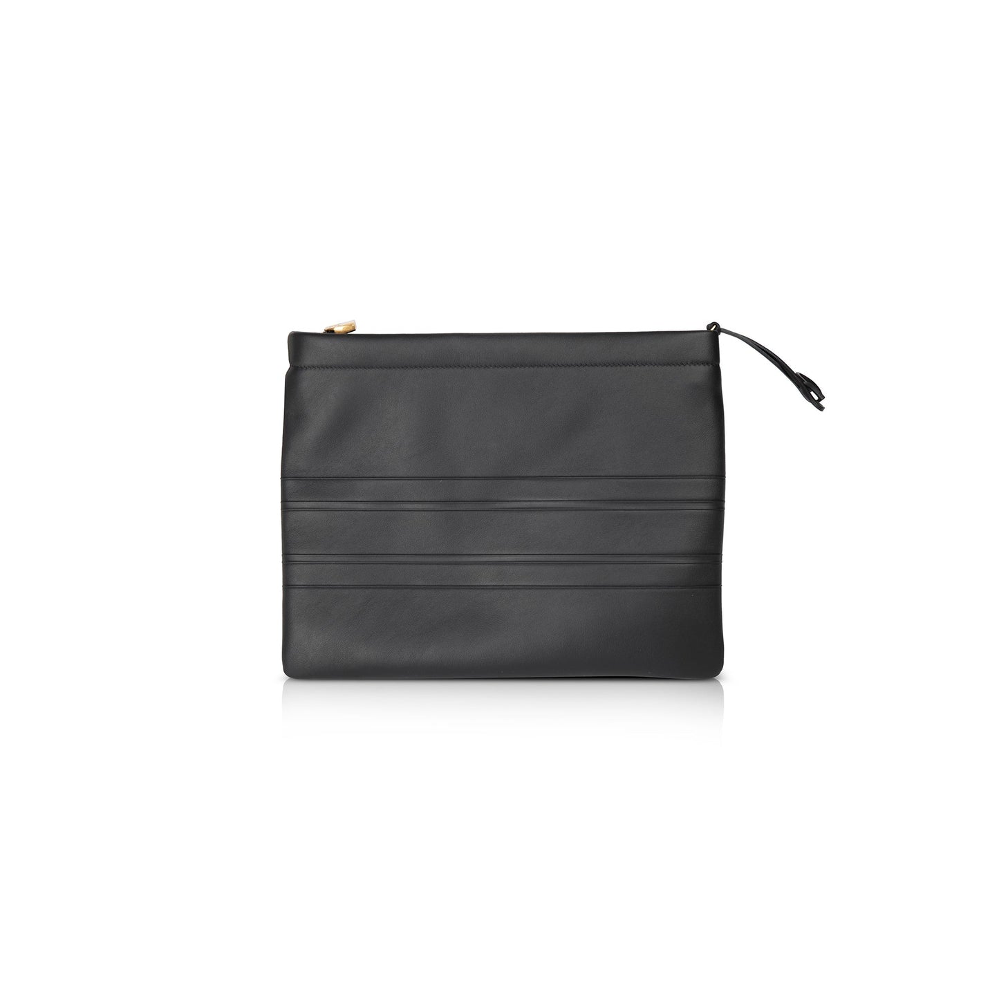 Dior Christian Zip Clutch Handbag Leather Logo Clutch Bag