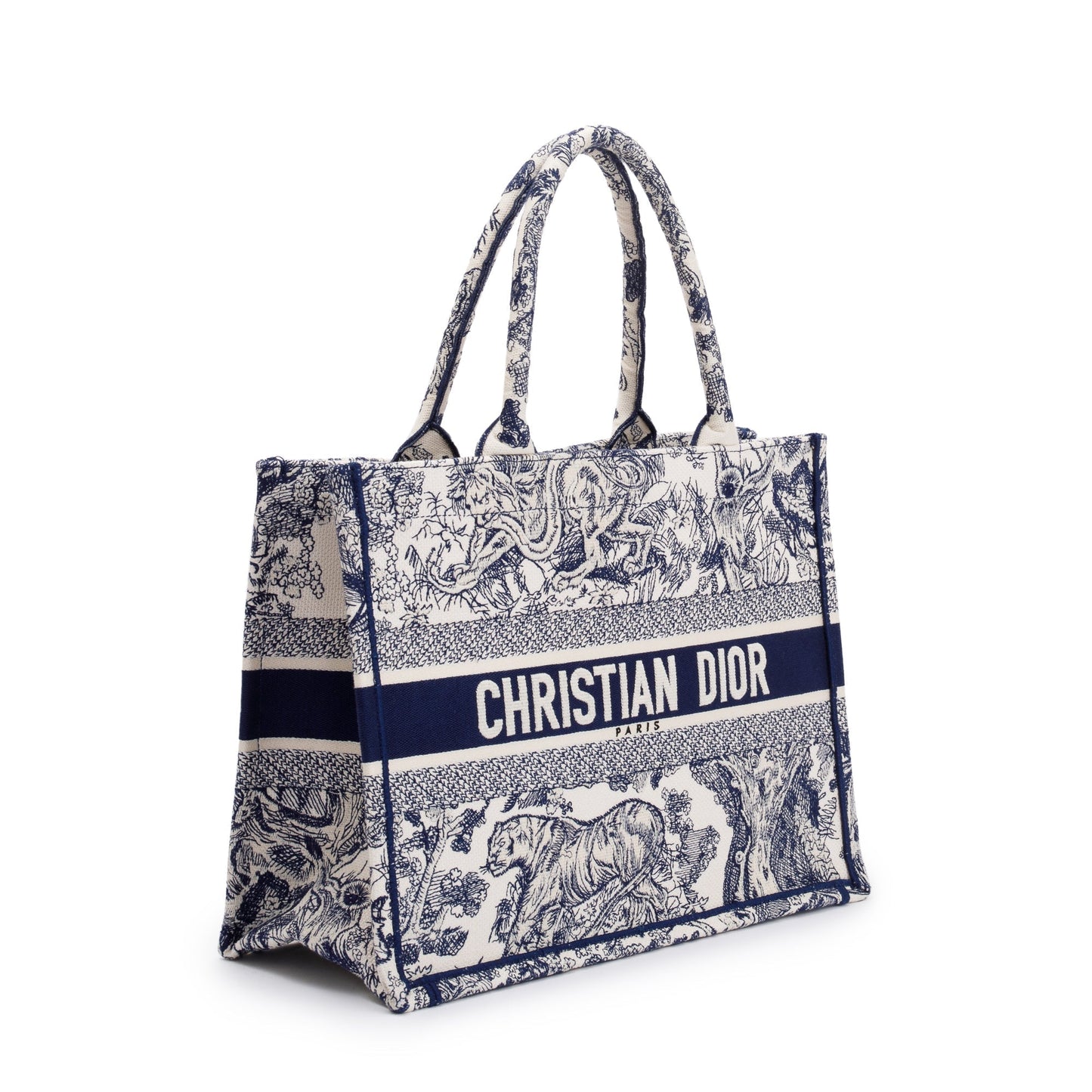 Dior Christian Toile De Jouy Reverse Book Tote Medium Tote Bag
