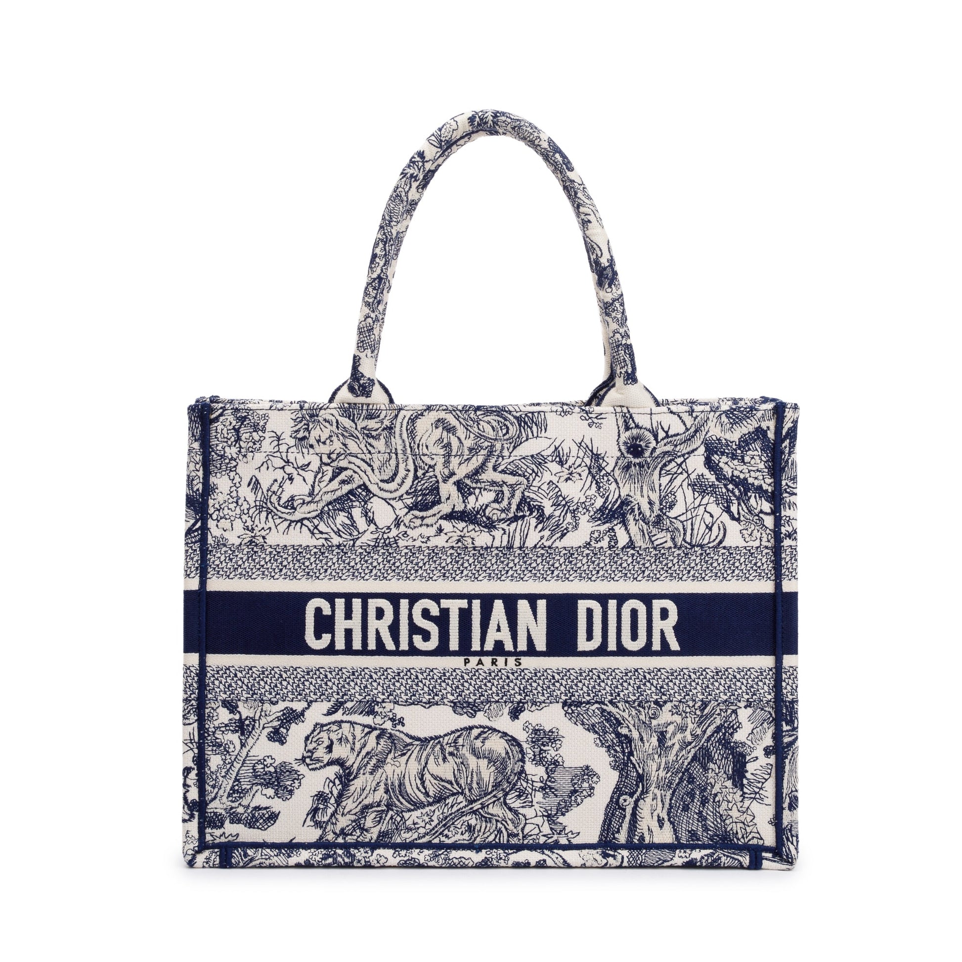 Dior Christian Toile De Jouy Reverse Book Tote Medium Tote Bag
