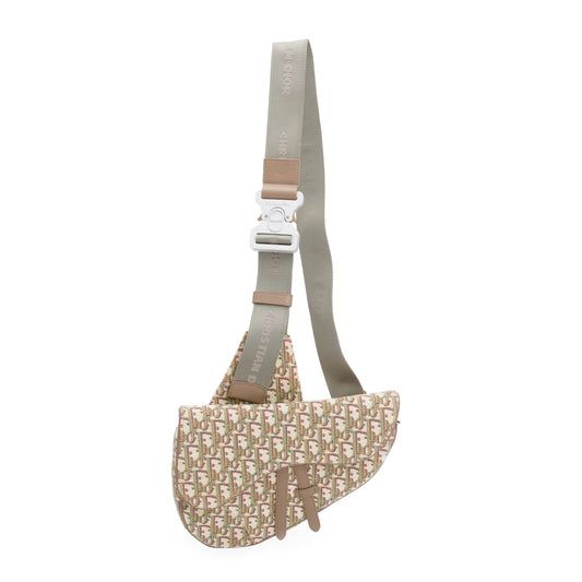 Dior Christian Multicolour Oblique Jacquard Saddle Bag Travel Bag