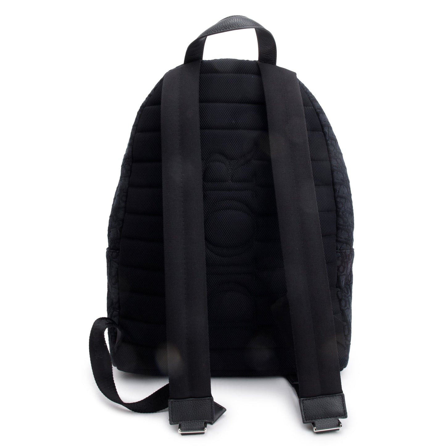 Dior Christian Oblique Jacquard Rider Backpack Handbag Black