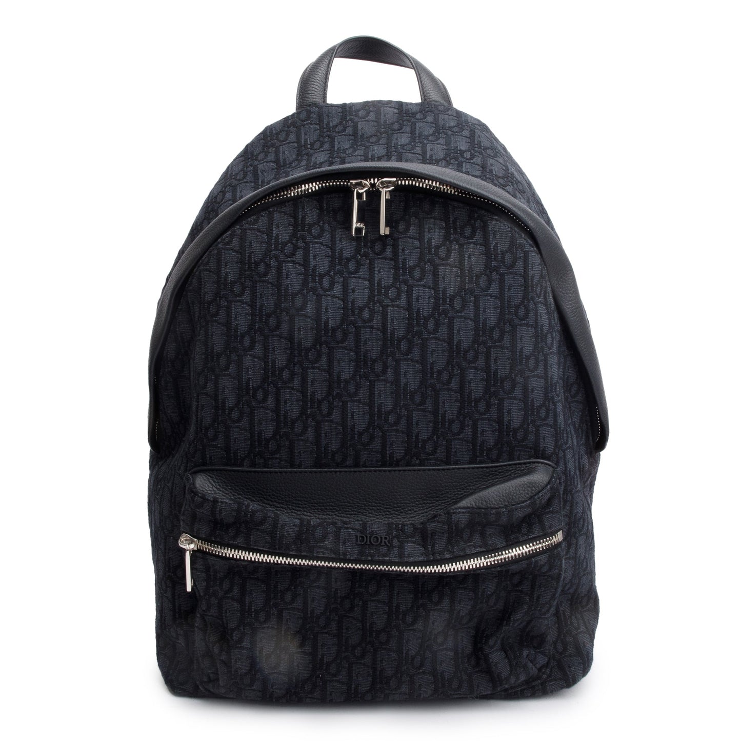 Dior Christian Oblique Jacquard Rider Backpack Handbag Black