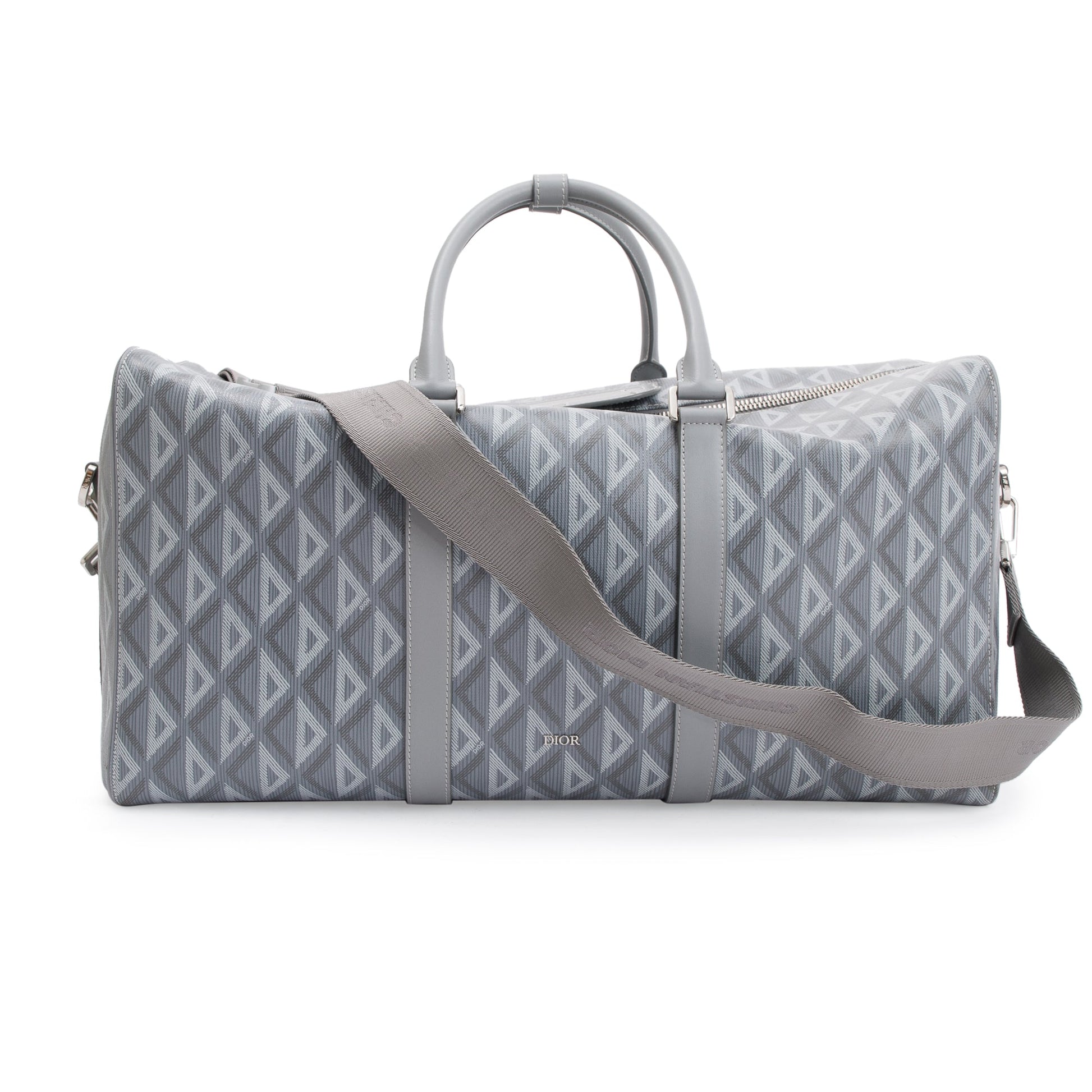 Dior Christian Gray Cd Diamond Lingot Duffle Bag Travel Bag