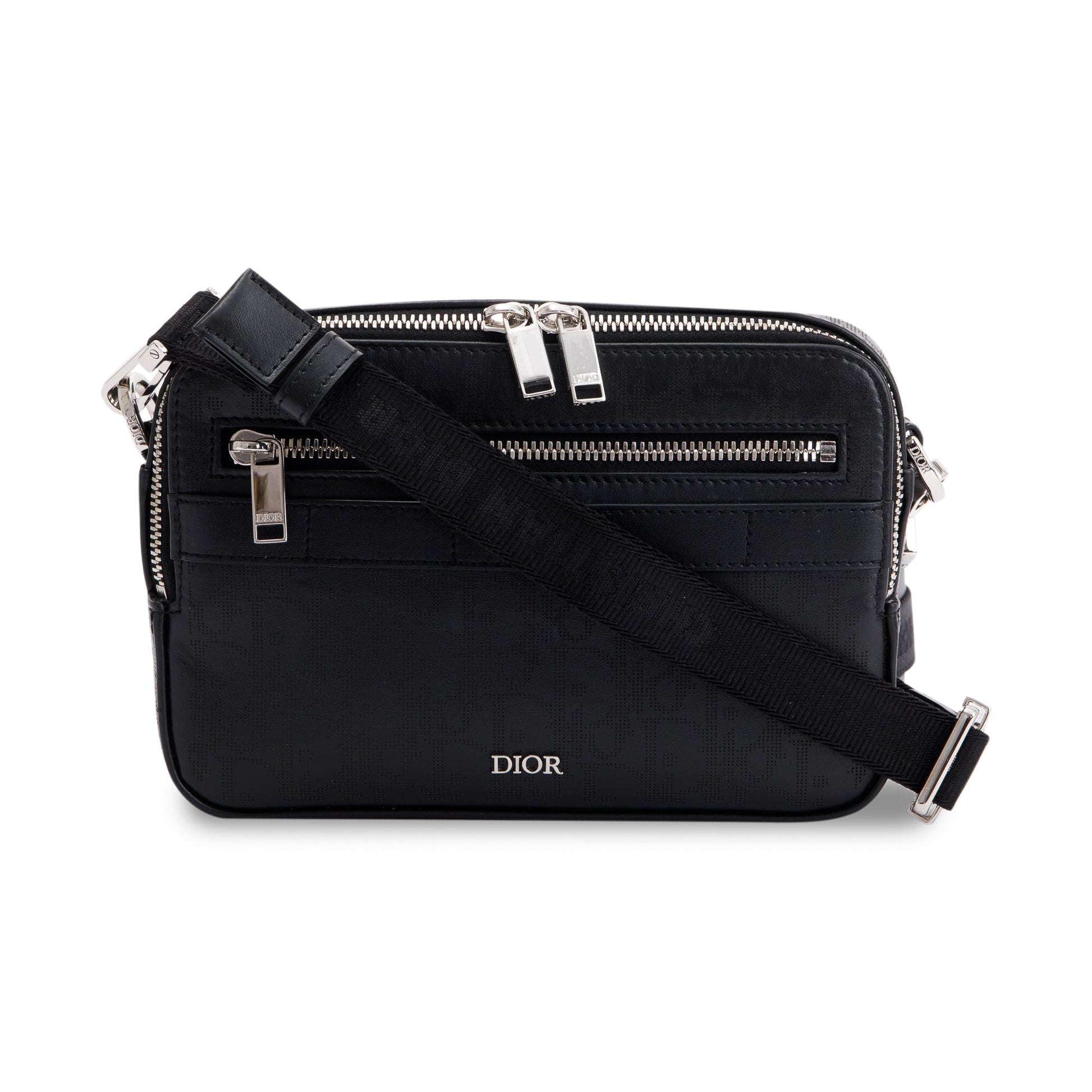 Dior Christian Safari Messenger Bag Leather Travel Bag