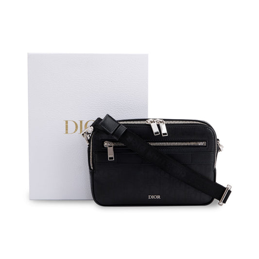 Dior Christian Safari Messenger Bag Leather Travel Bag