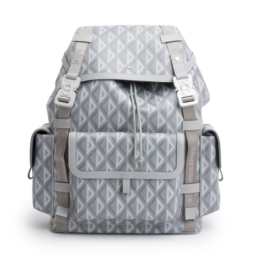 Dior Christian Grey Diamond Hit The Road Backpack Canvas
