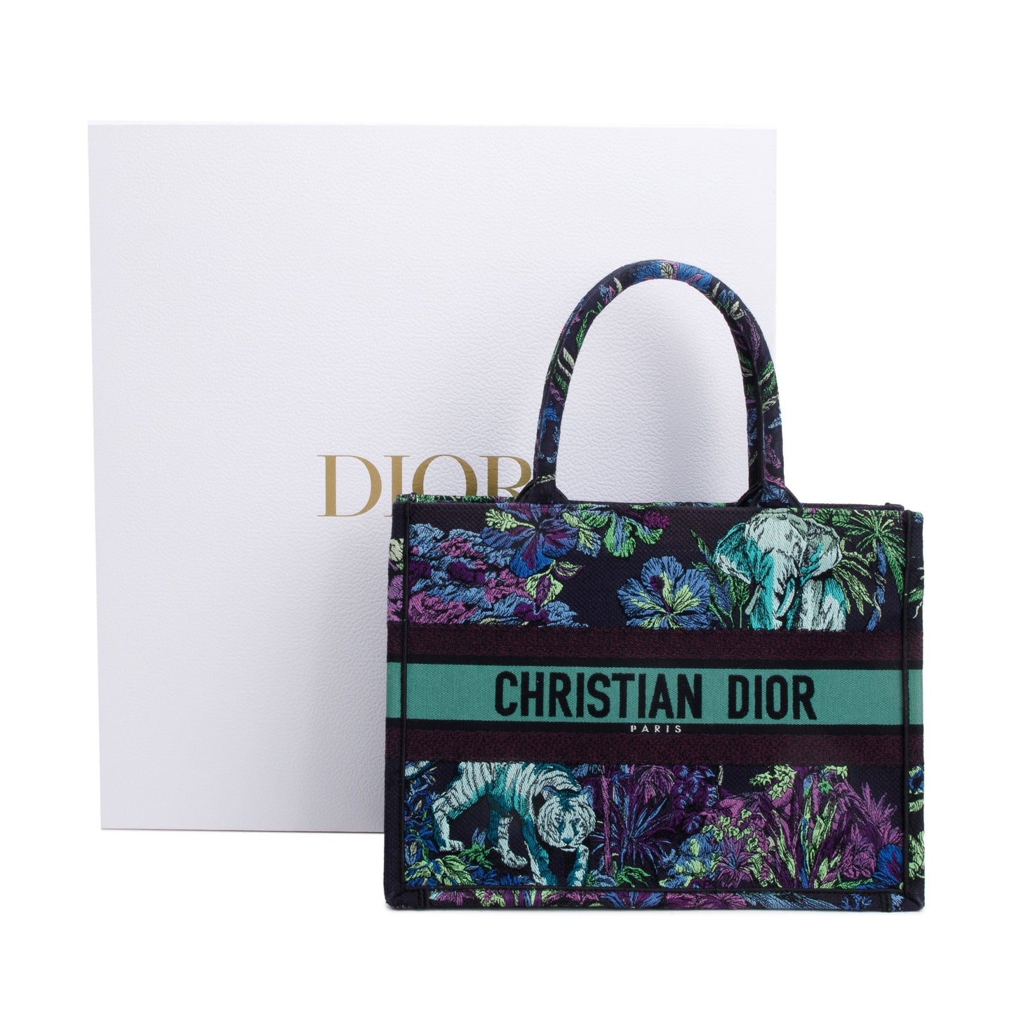 Dior Christian Multicolor Toile De Jouy Voyage Embroidery Canvas Medium Tote Bag