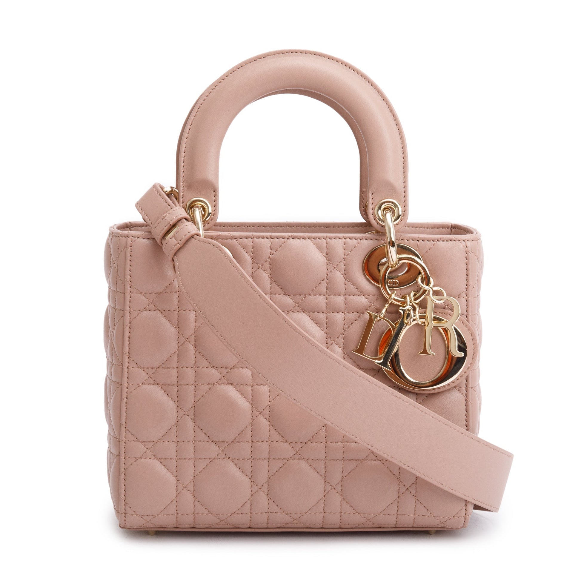 Dior Christian Cannage Lambskin Lady My Abc Bag Leather Beige Travel Bag