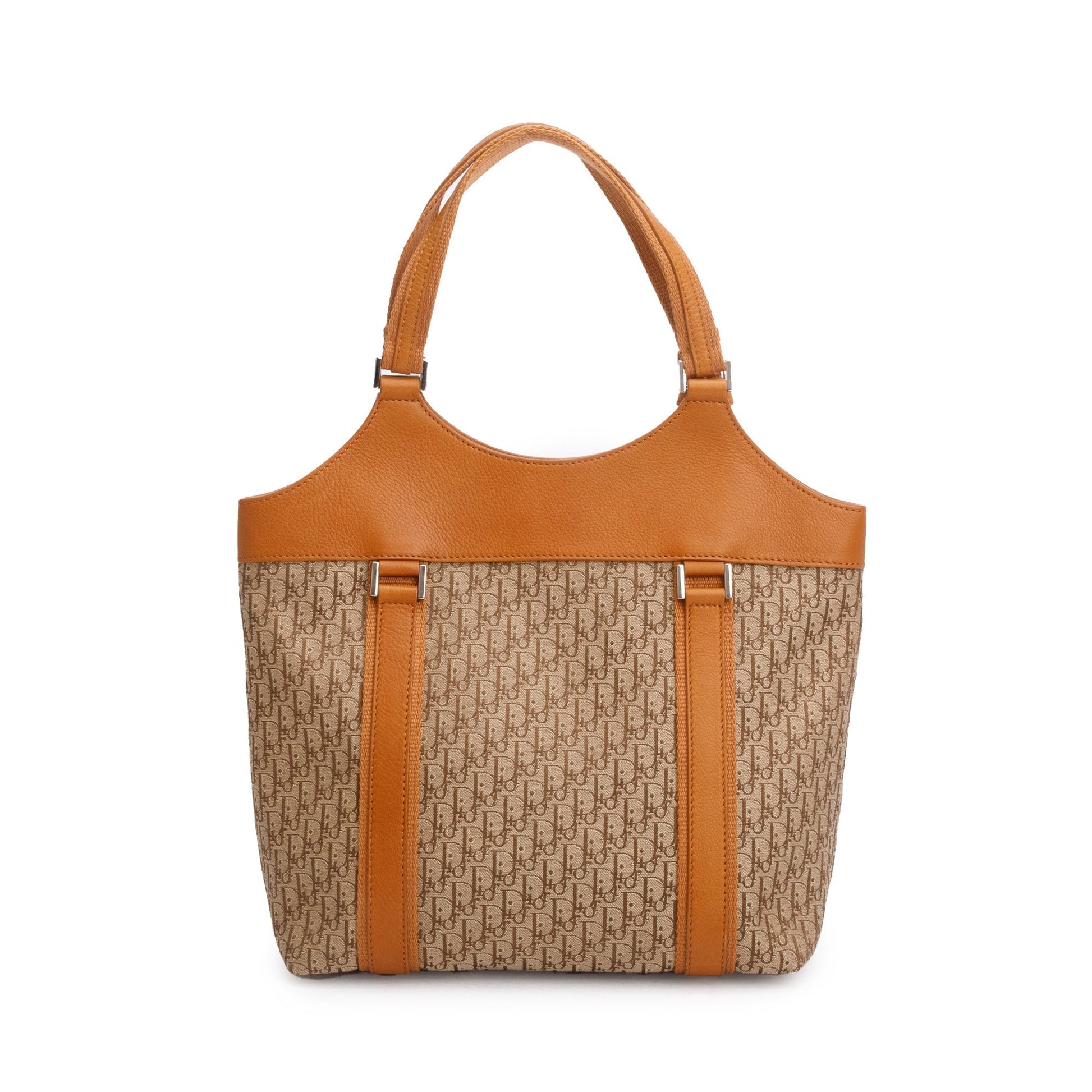 Dior Christian issimo Tan Trim Street Chic Bag Leather Canvas Travel Bag