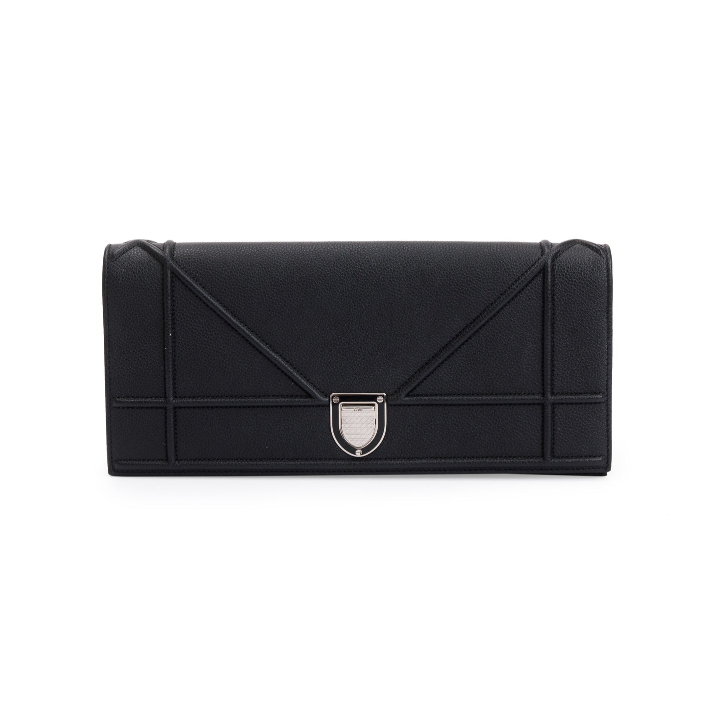 Dior Christian Calfskin ama Clutch Handbag Leather Black Clutch Bag