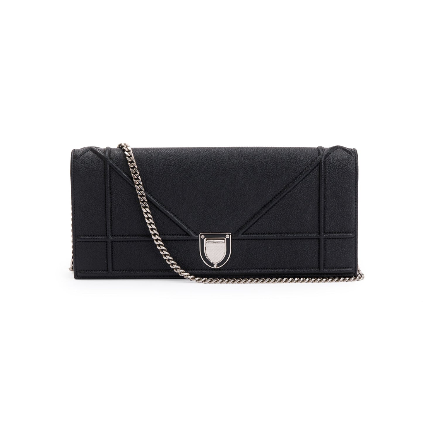 Dior Christian Calfskin ama Clutch Handbag Leather Black Clutch Bag