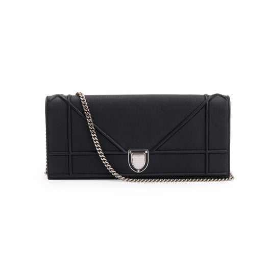 Dior Christian Calfskin ama Clutch Handbag Leather Black Clutch Bag