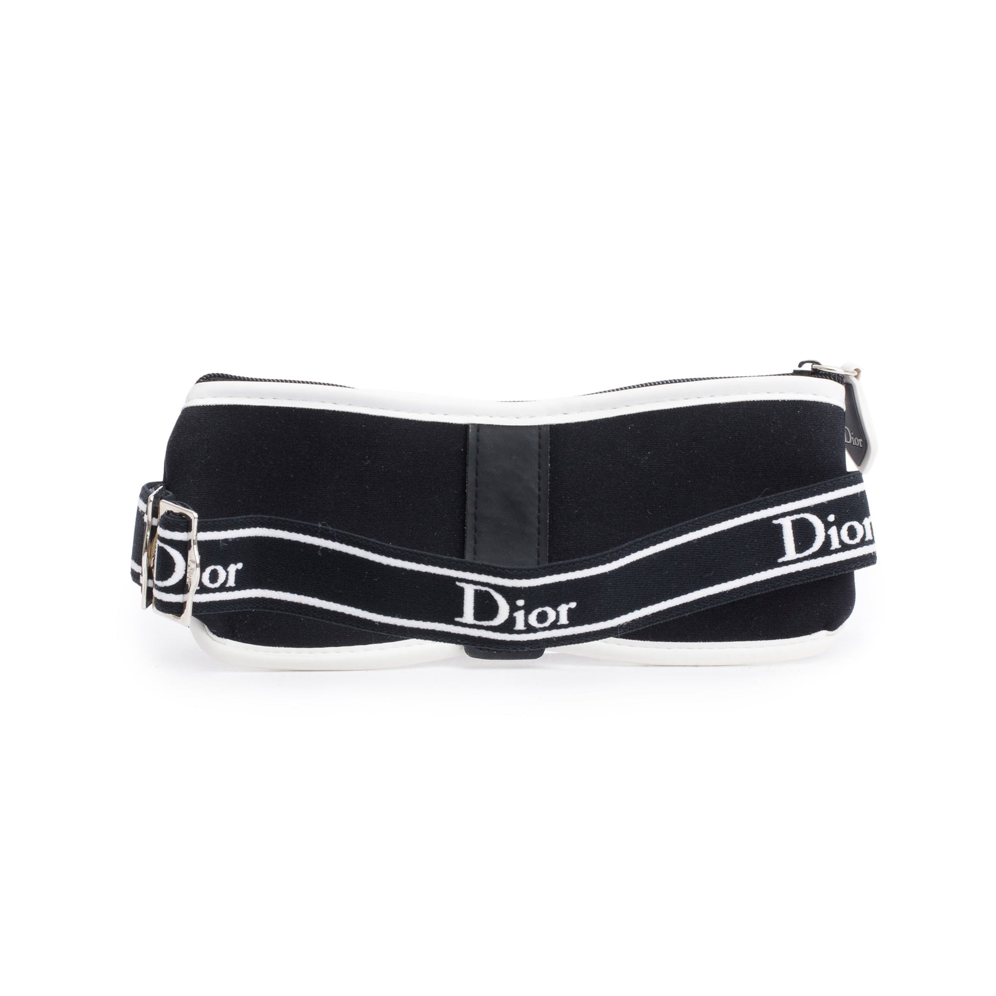 Dior Christian Neoprene Travel Sleep Mask Handbag Black Logo Travel Bag