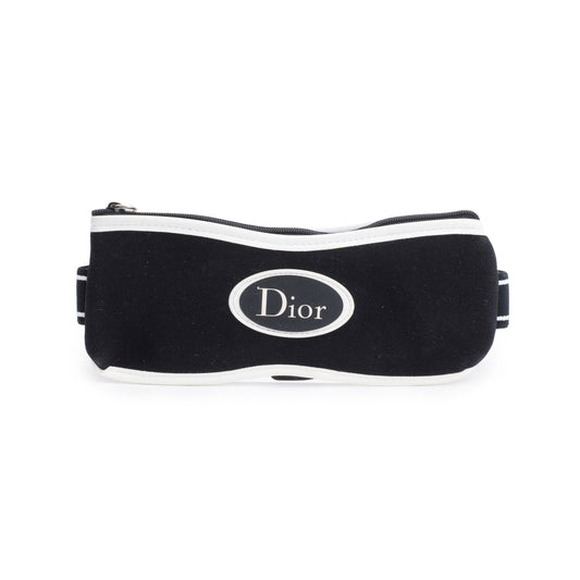 Dior Christian Neoprene Travel Sleep Mask Handbag Black Logo Travel Bag